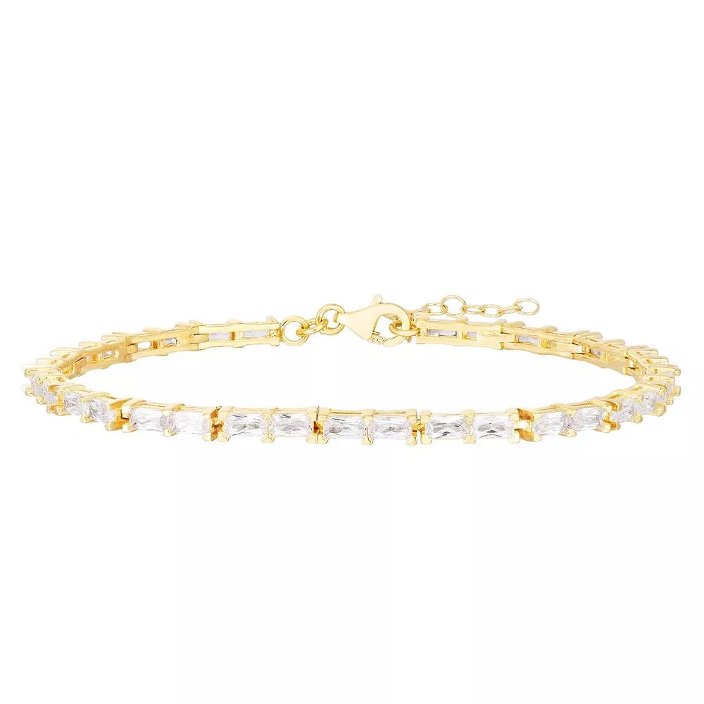 Sunkissed Sterling Cubic Zirconia Bracelet, Women's, Gold Tone Product Image