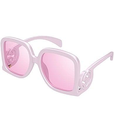 Womens 58MM Rectangular Sunglasses Product Image