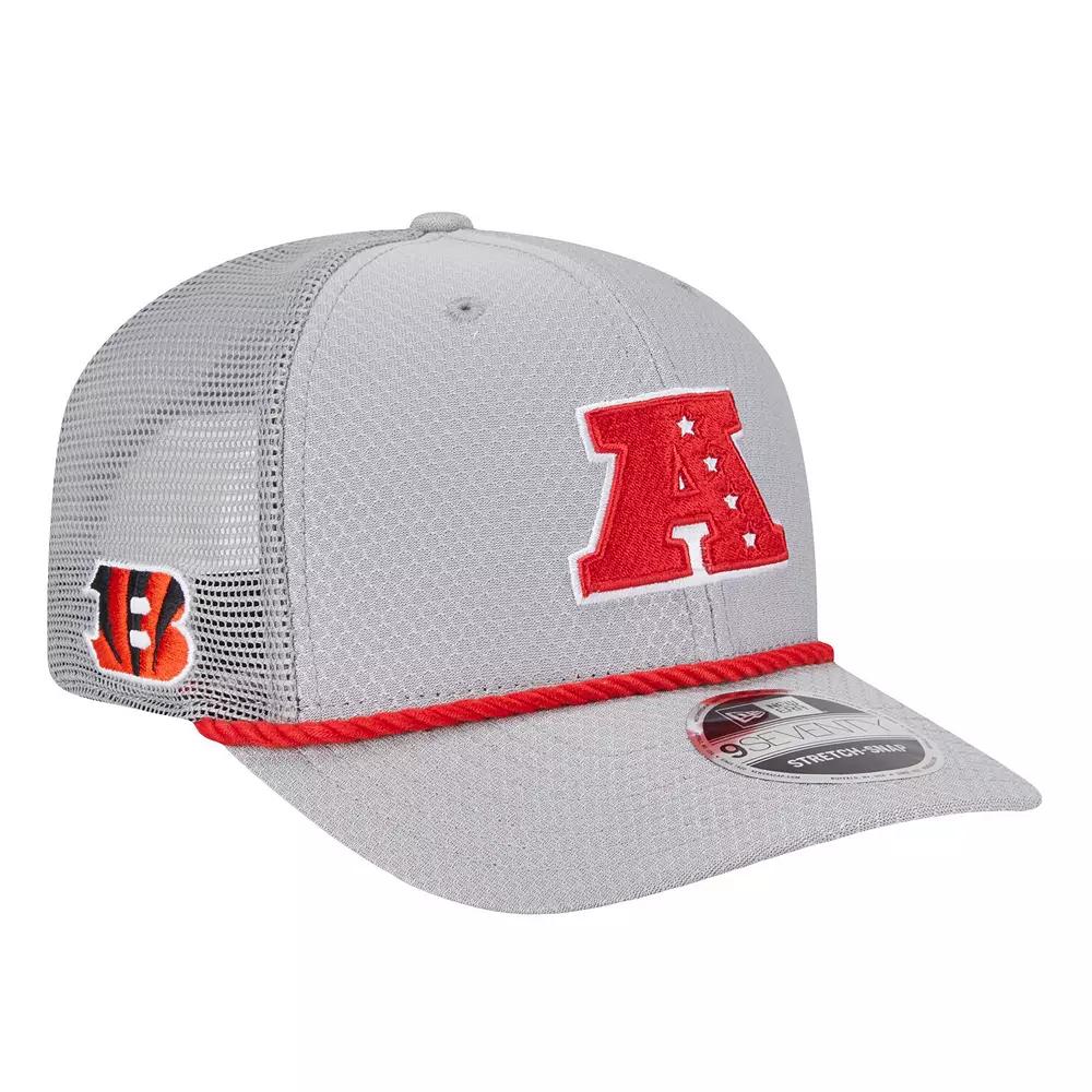 Men's New Era Gray Cincinnati Bengals 2025 Pro Bowl 9SEVENTY Stretch-Snap Hat, Grey Product Image