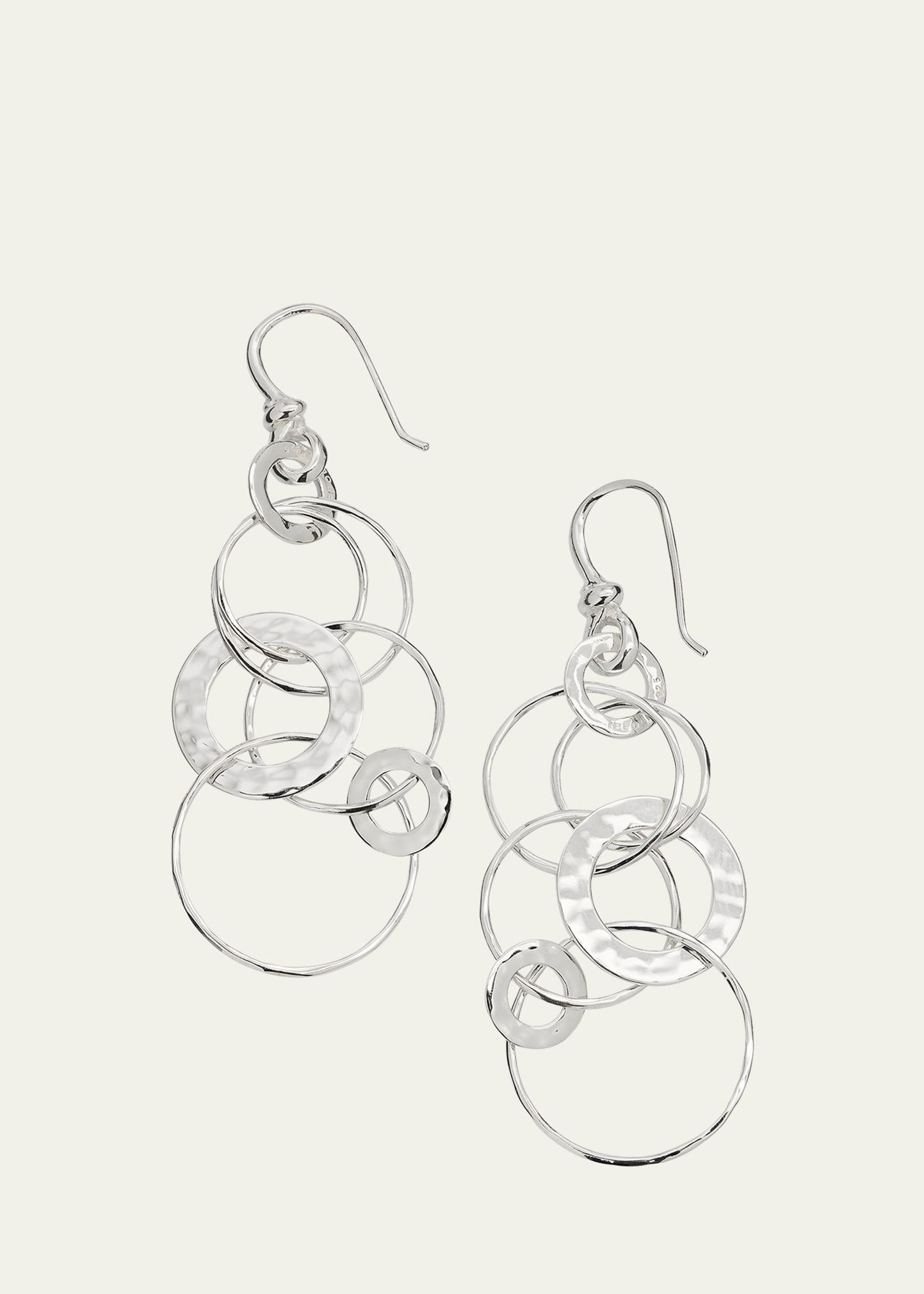 Womens 925 Classico Hammered Jet Set Drop Earrings Product Image