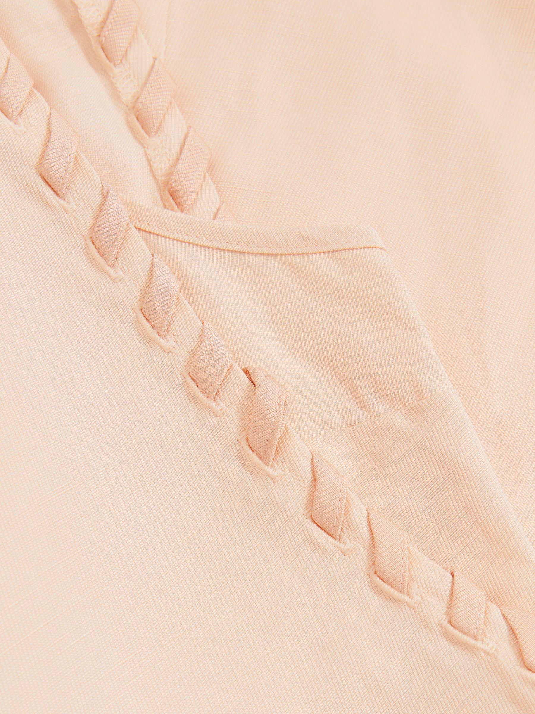 Whipstitch Sleeveless Shift Dress in Peach Product Image