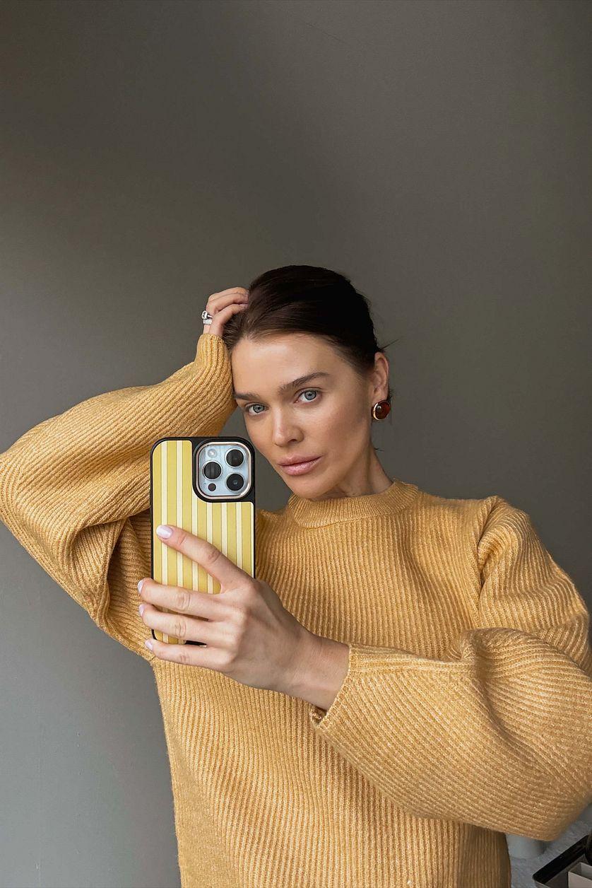 Knitted Volume Sleeve Sweater Product Image