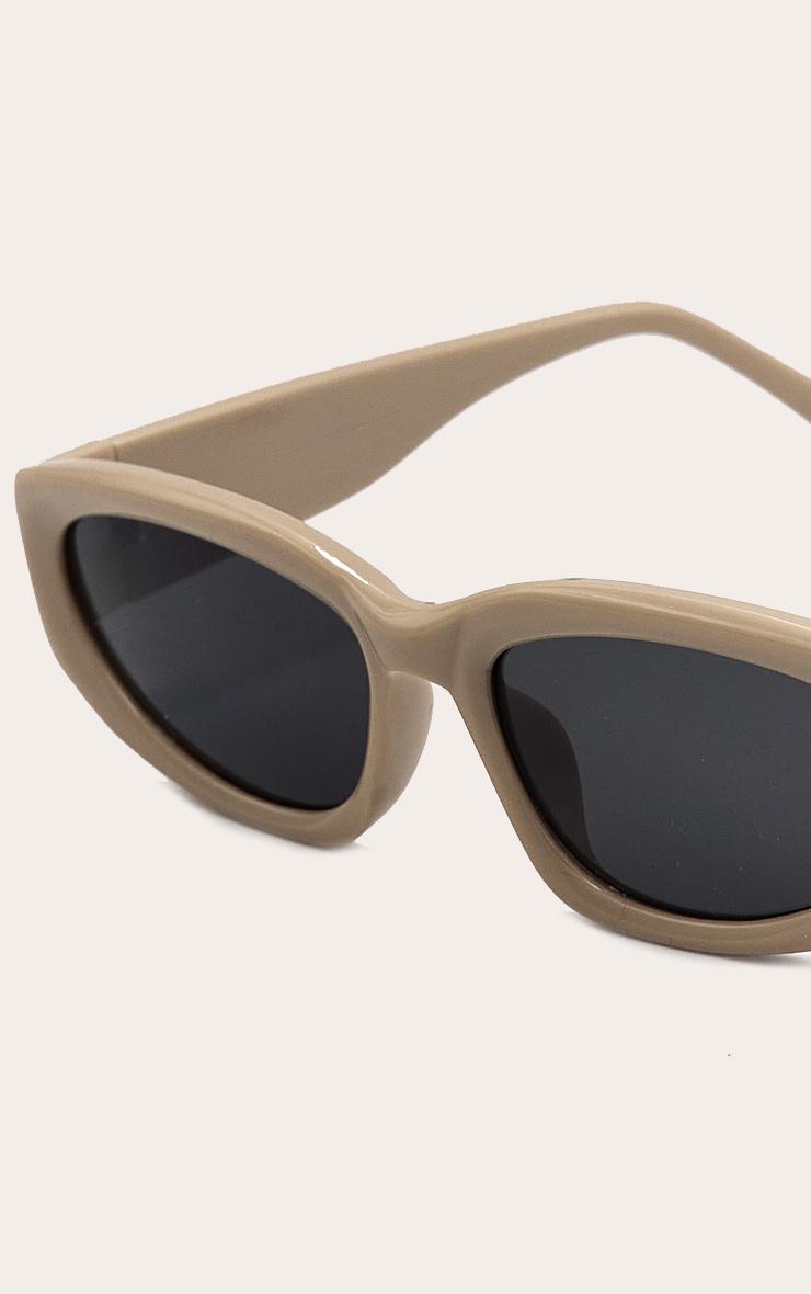 Taupe Chunky Angled Sunglasses Product Image
