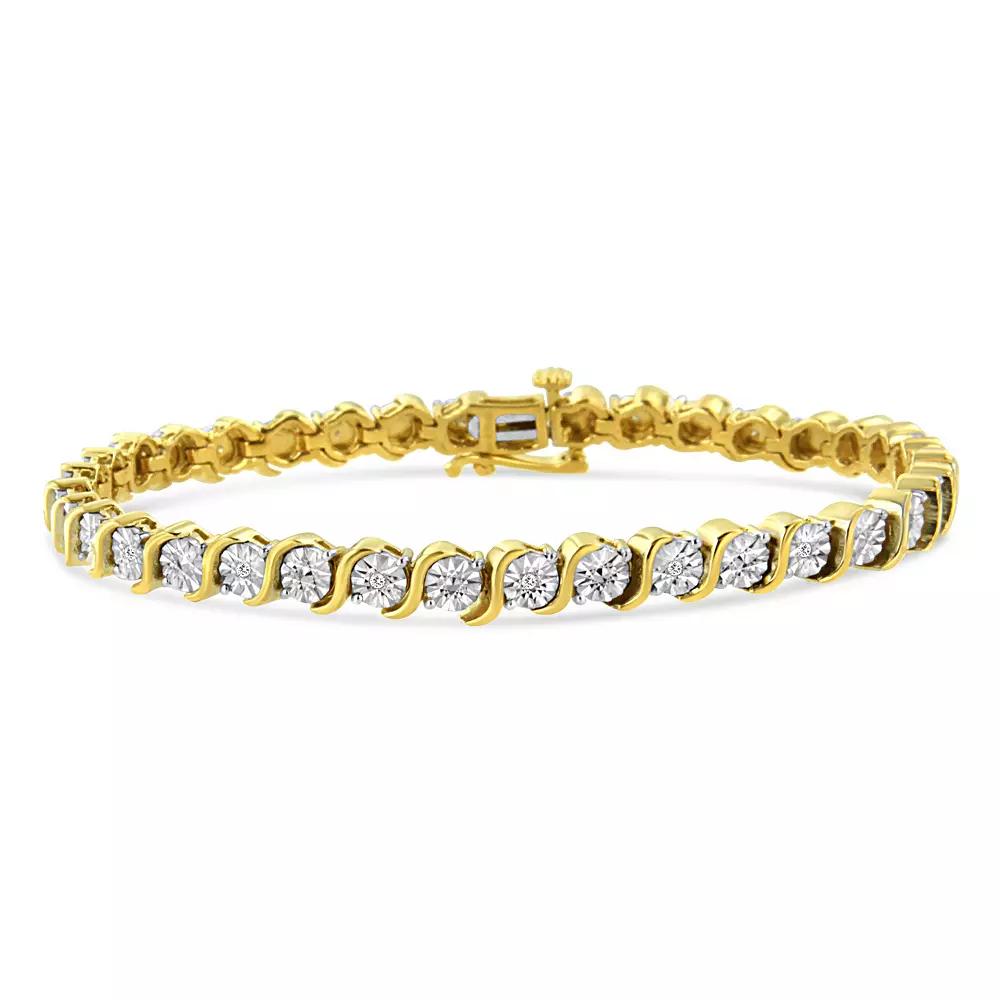 Haus of Brilliance 1/10 Carat T.W. Diamond "S" Link Tennis Bracelet, Women's,  Product Image
