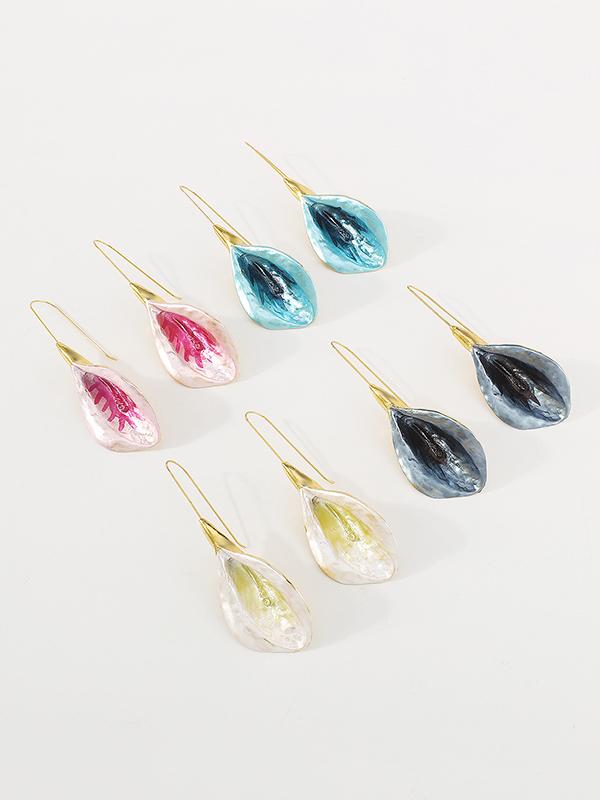 Flower Shape Drop Earrings Earrings Accessories Product Image