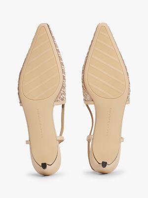 Embroidered Monogram Heeled Slingback Product Image