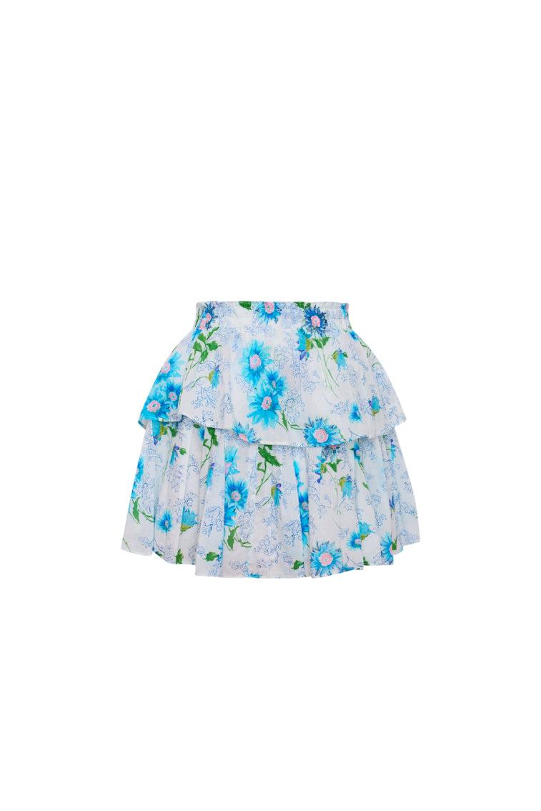 Ruffle Mini Floral Skirt Product Image