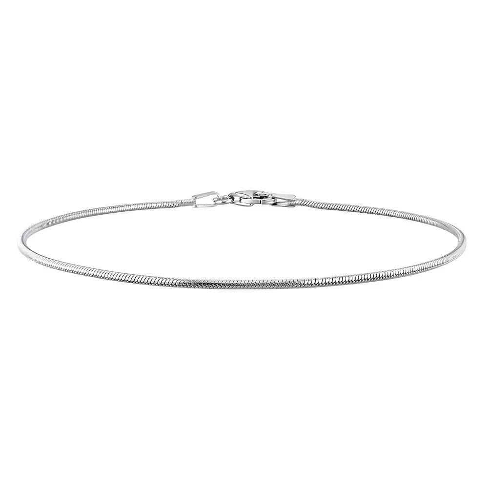 Stella Grace Men's Sterling Silver 1.2 mm Snake Chain Bracelet,  Product Image