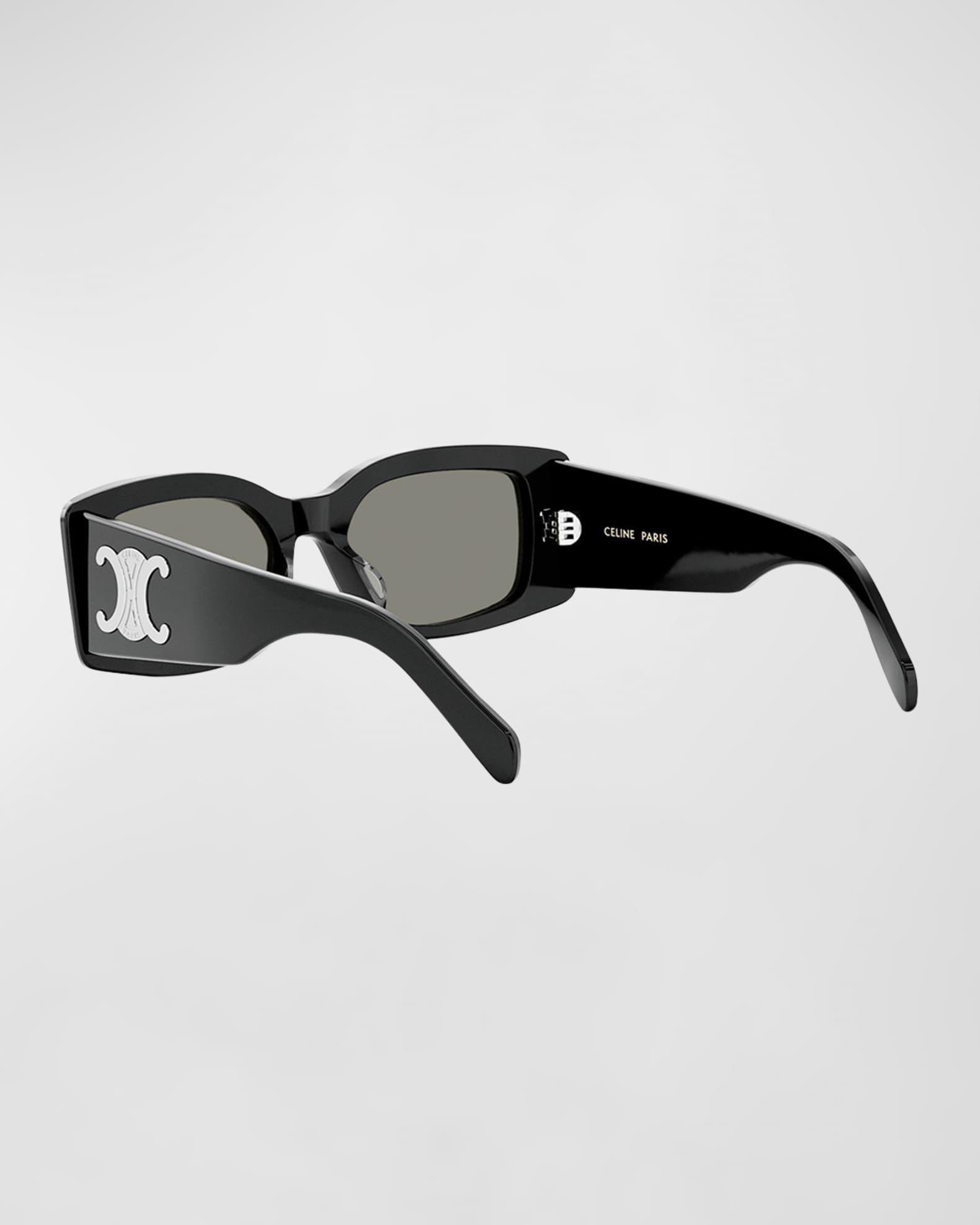 Men's Triomphe Rectangular Acetate Sunglasses Product Image