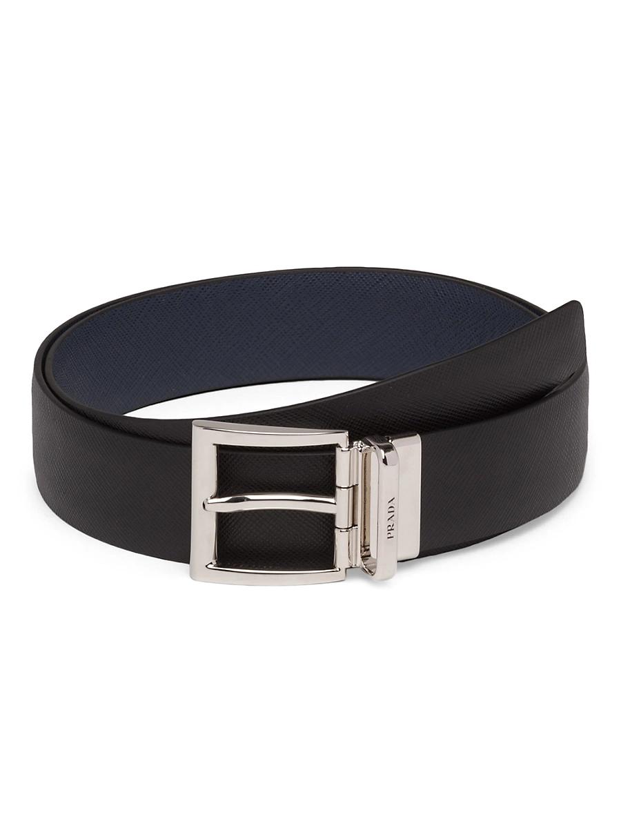 Mens Saffiano Leather Reversible Belt Product Image