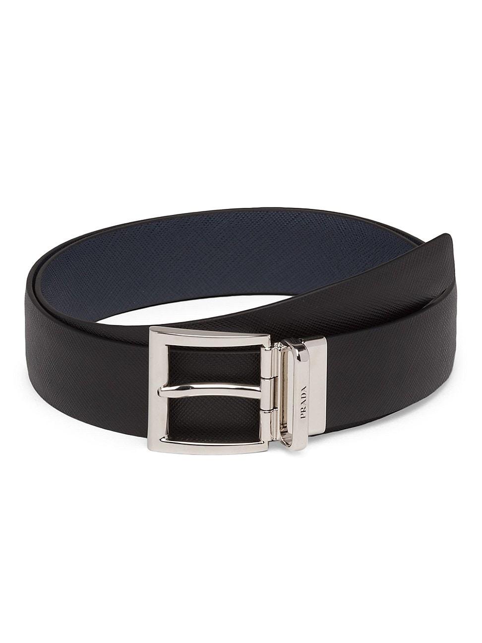 Mens Saffiano Leather Reversible Belt Product Image