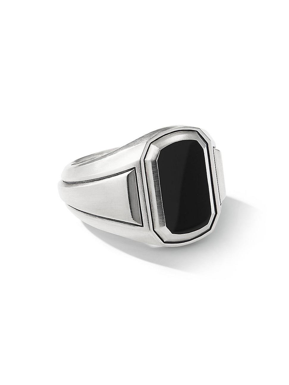 David Yurman Mens Deco Signet Ring with Black Onyx Product Image