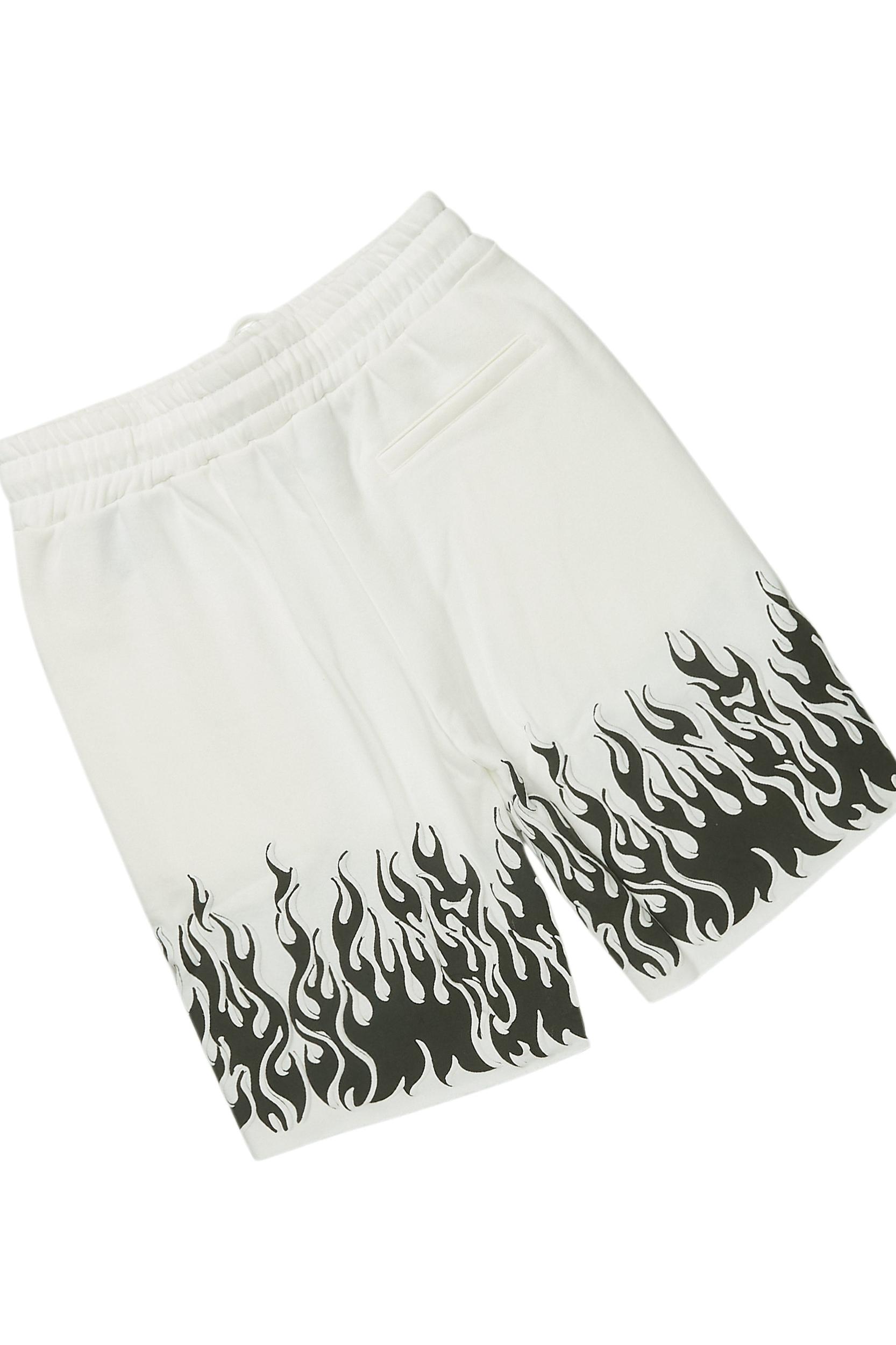 Bubble White T-Shirt/Short Set Male Product Image