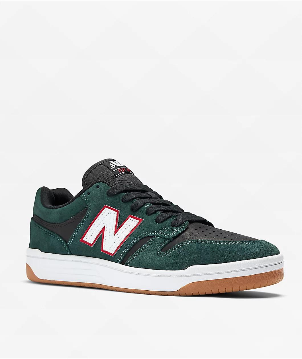 New Balance Numeric 480 Jamie Foy Forest Green & Black Skate Shoes Product Image