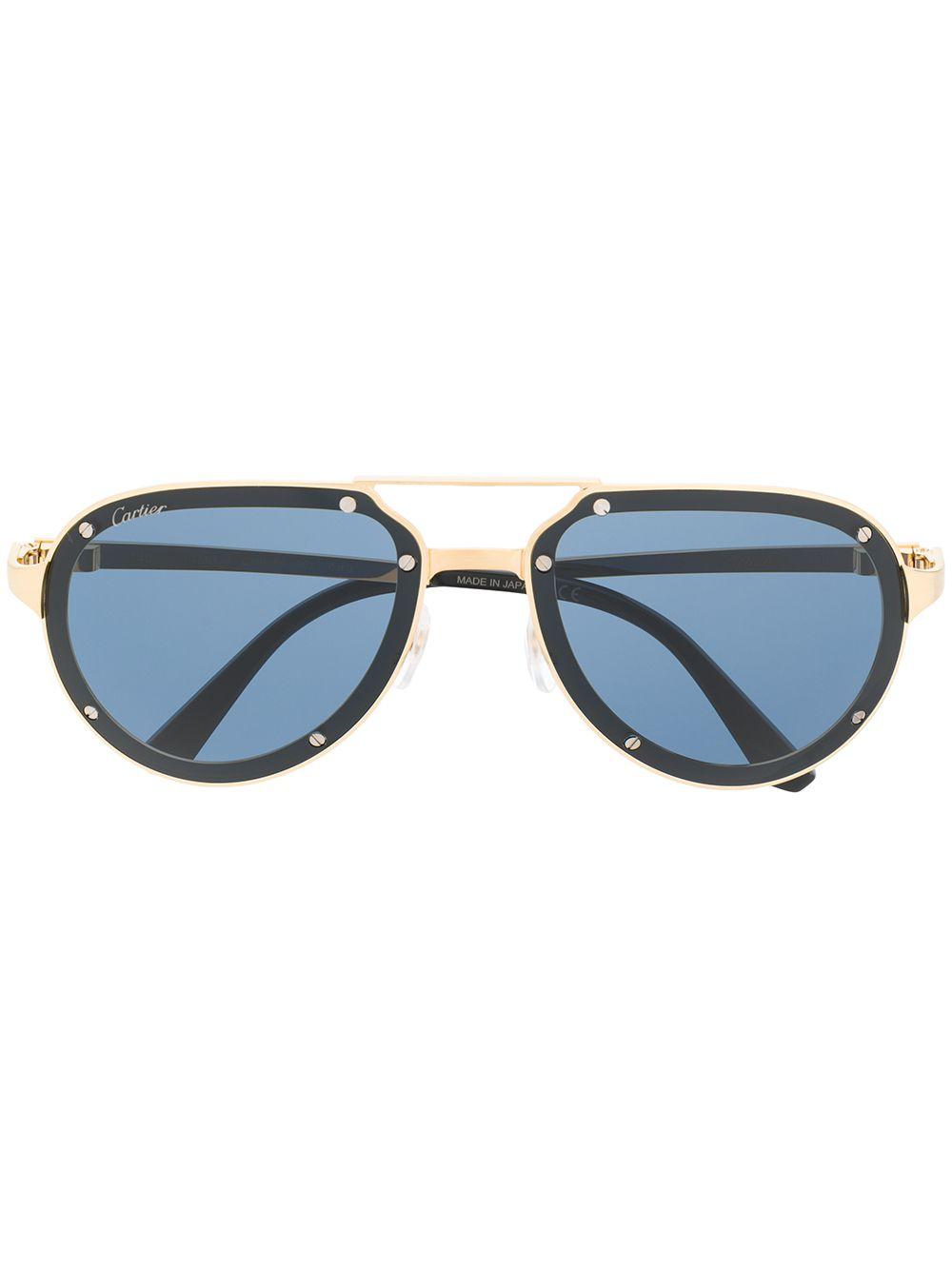 tinted pilot-frame sunglasses Product Image