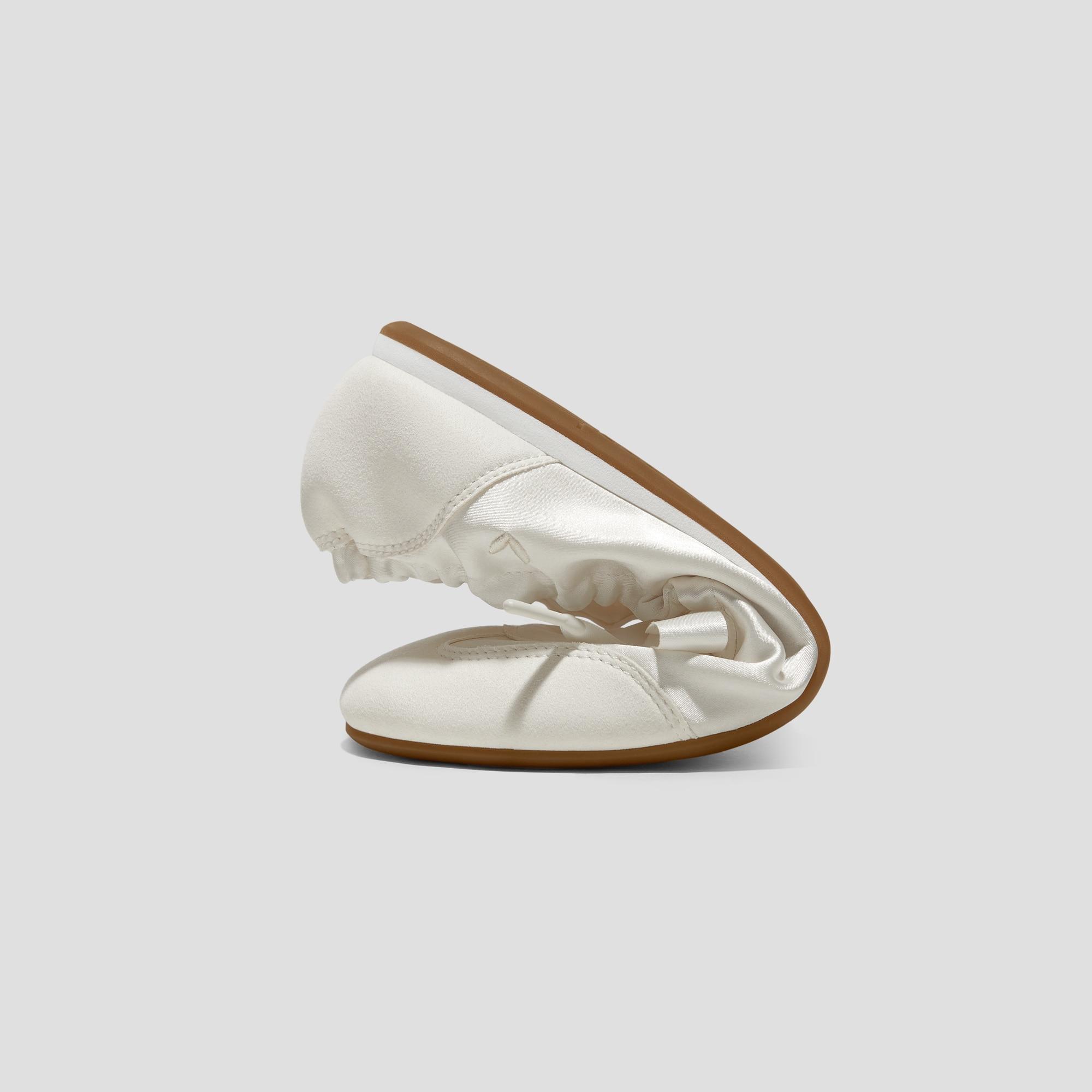 Round-Toe Satin Sneakerina (Yanka) Product Image