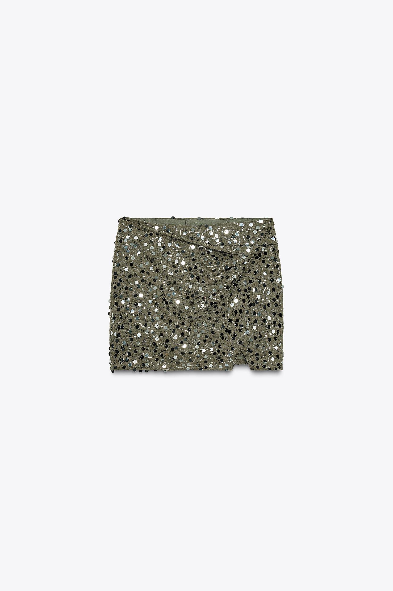 KNOTTED SEQUIN SKORT Product Image