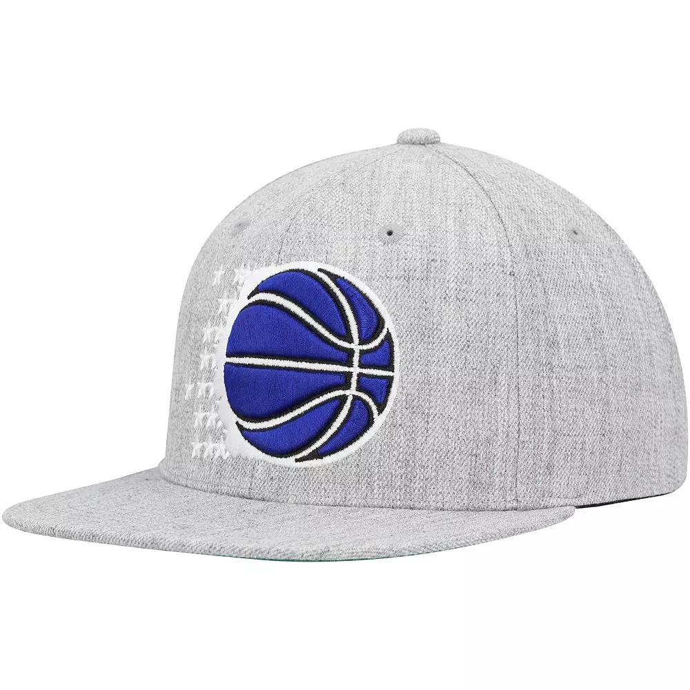 Men's Mitchell & Ness Heather Gray Orlando Magic Hardwood Classics 2.0 Snapback Hat, Mag Grey Product Image