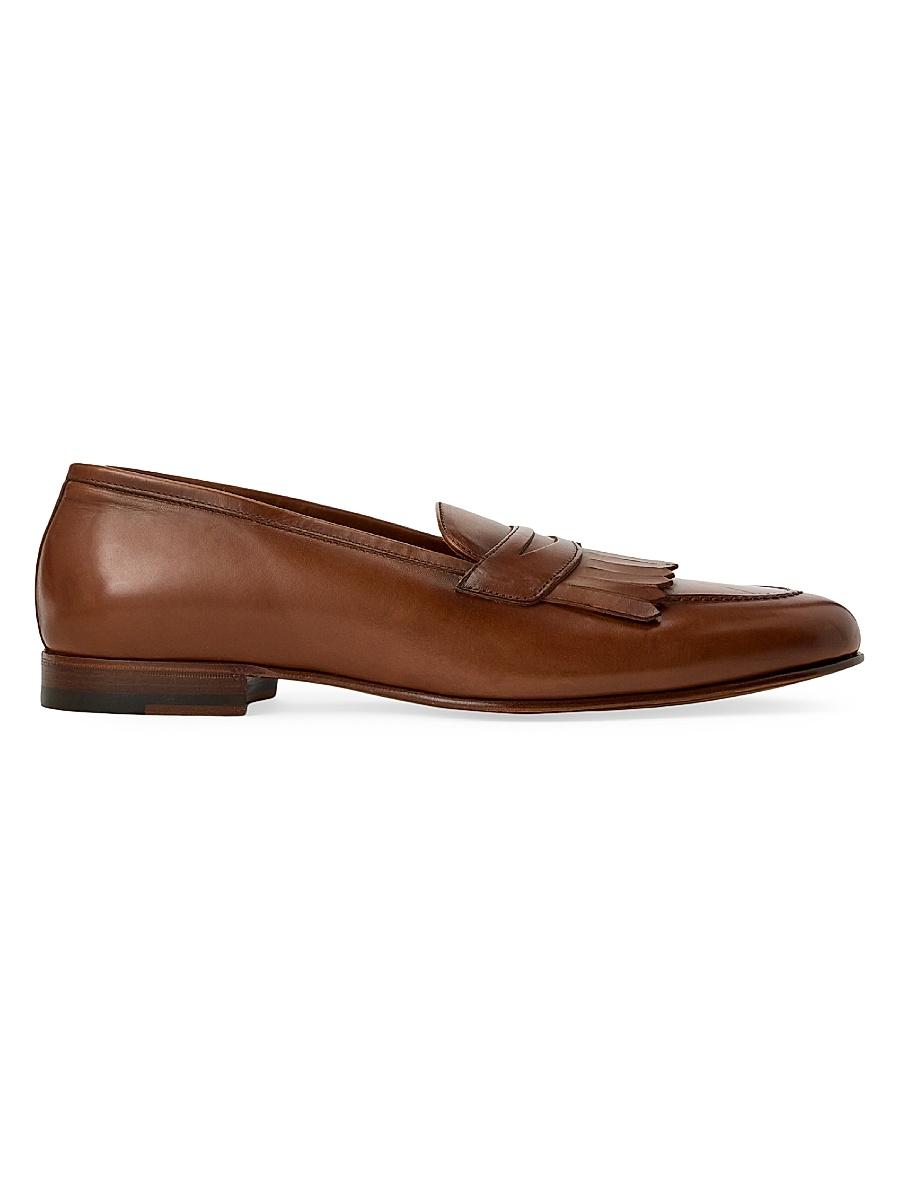 Mens Essex Burnished Leather Loafers Product Image