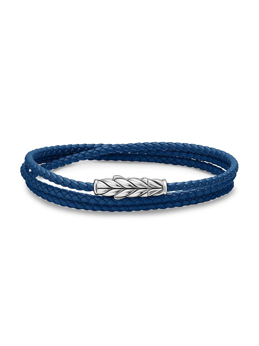 Mens Chevron Triple Wrap Bracelet Product Image