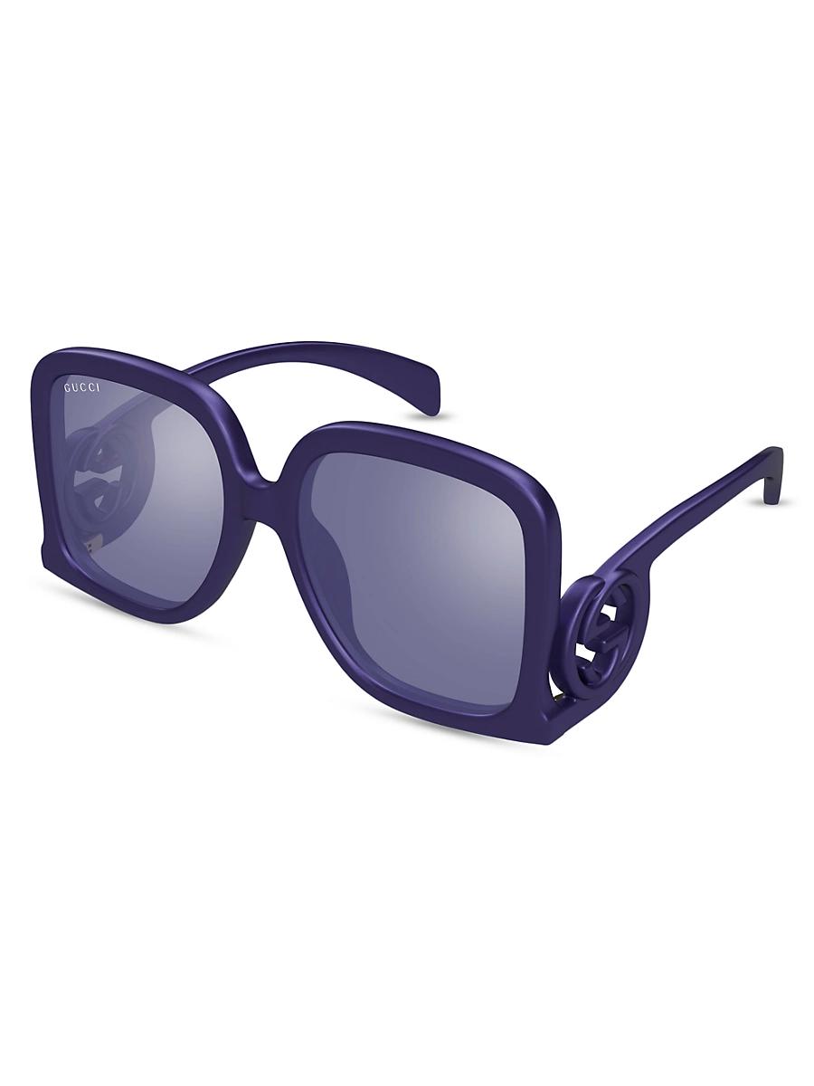 Womens 58MM Rectangular Sunglasses Product Image
