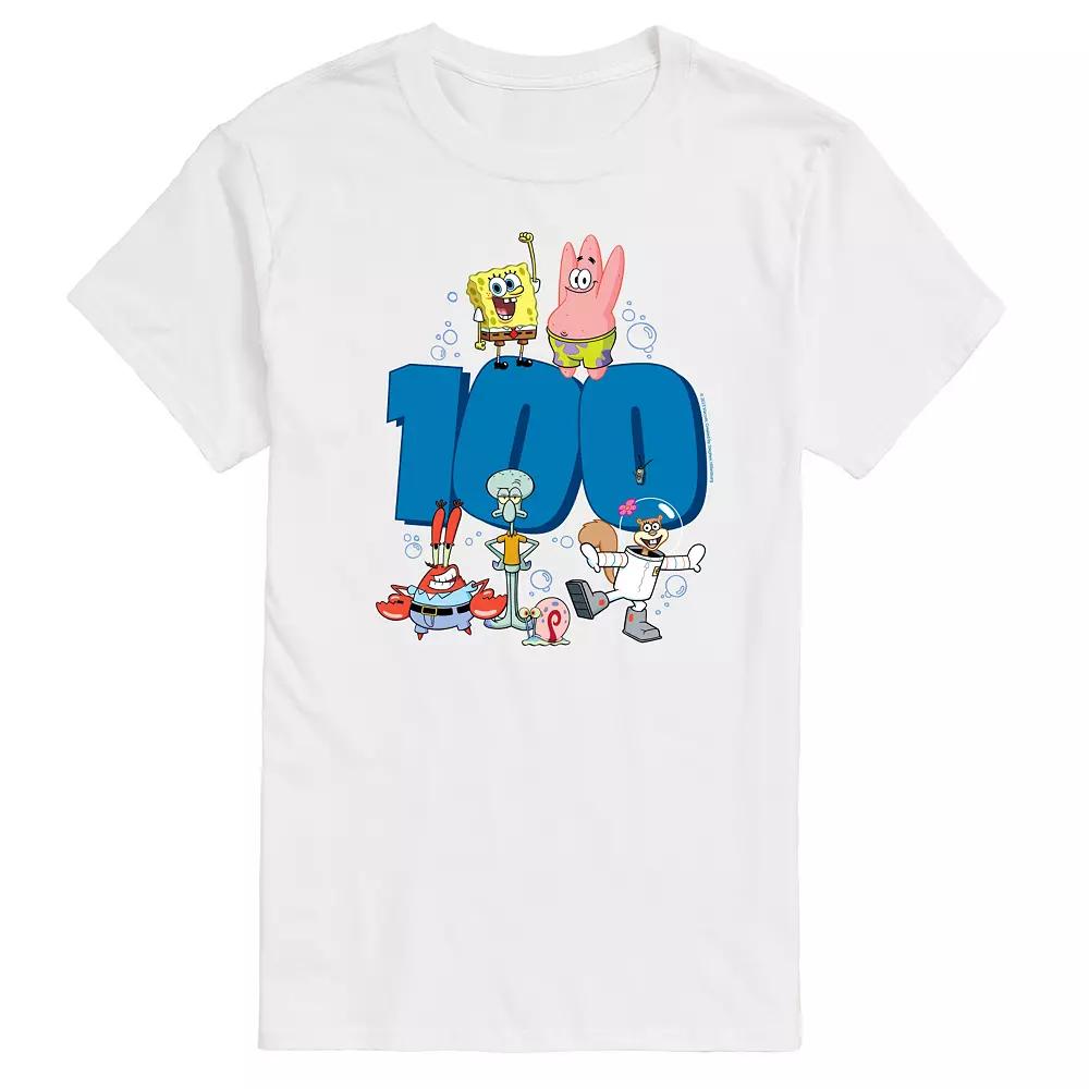 Men's SpongeBob SquarePants 100 Graphic Tee,  Product Image