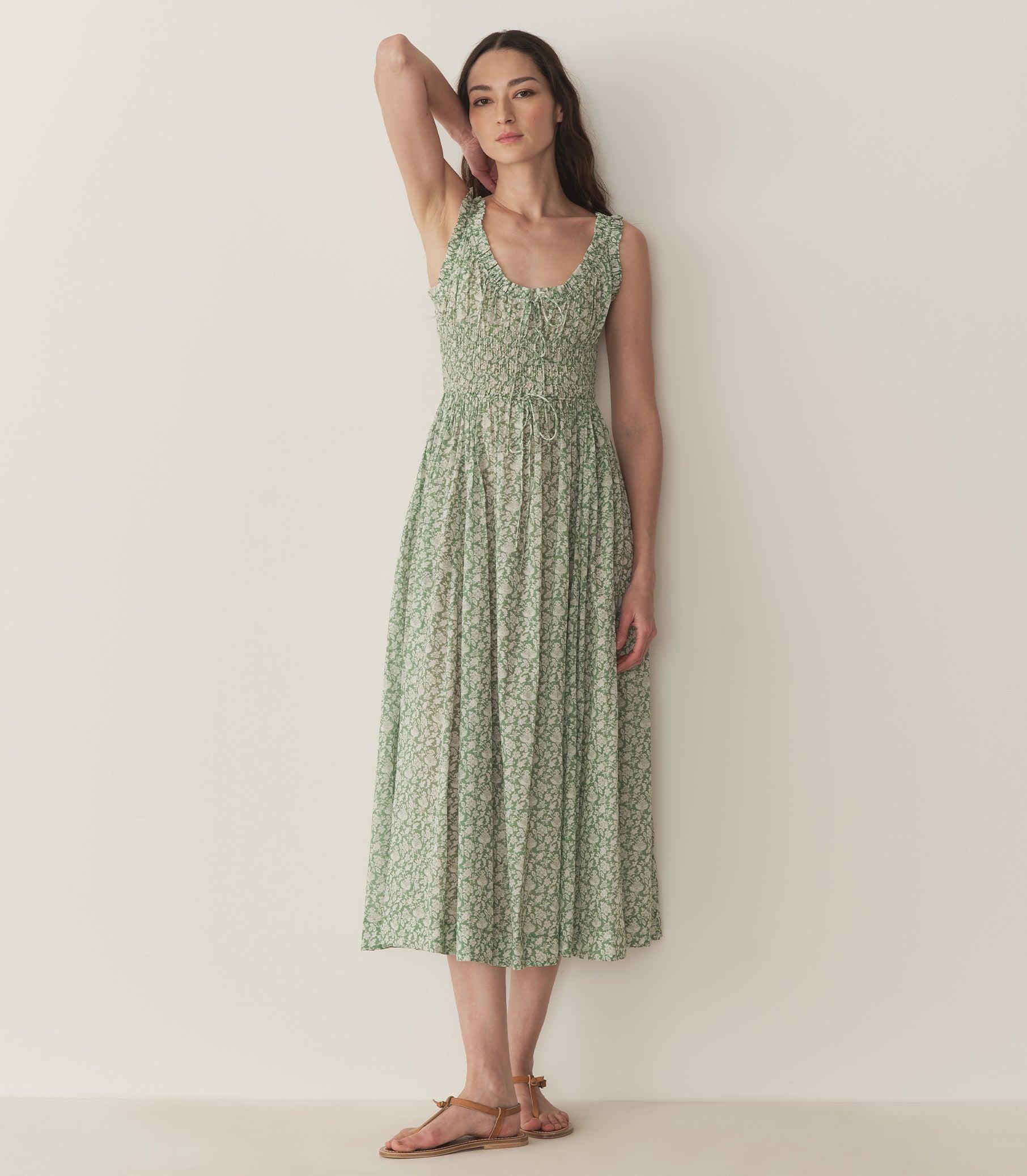 EMMARETTA DRESS -- PERIDOT TEA FLORAL Product Image