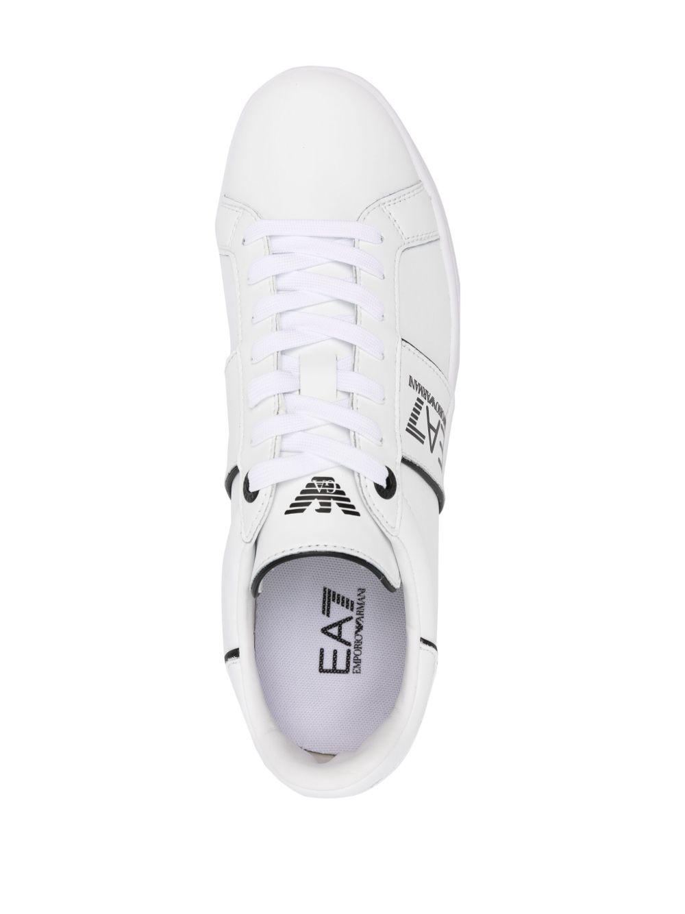 logo-print leather sneakers Product Image