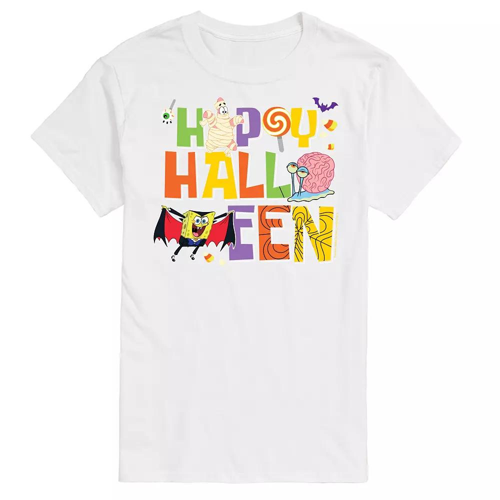 Big & Tall Spongebob Happy Halloween Graphic Tee, Men's,  Product Image