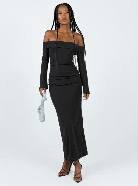 Maida Maxi Dress Black Product Image
