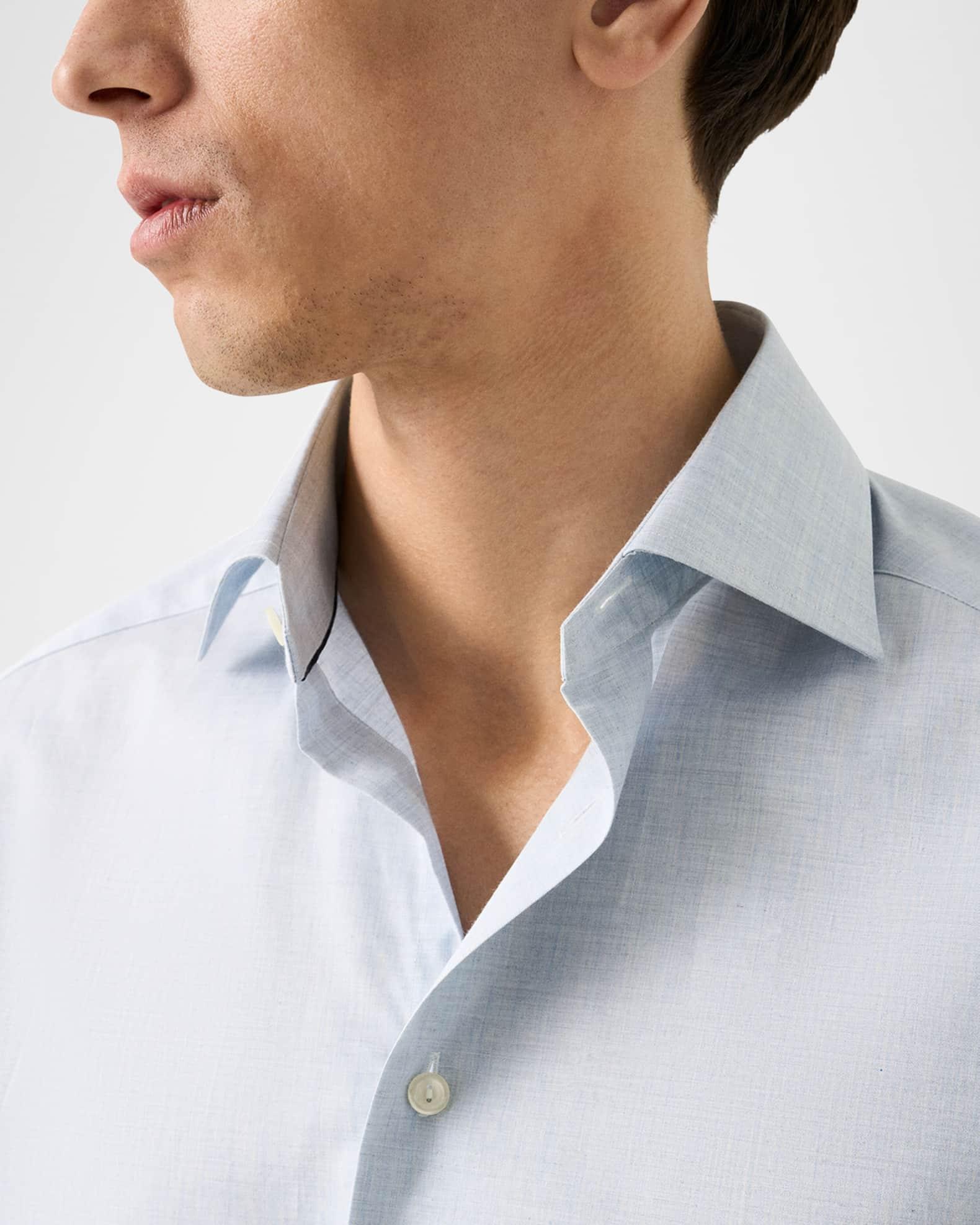 Men's Organic Cotton Twill Slim-Fit Dress Shirt Product Image