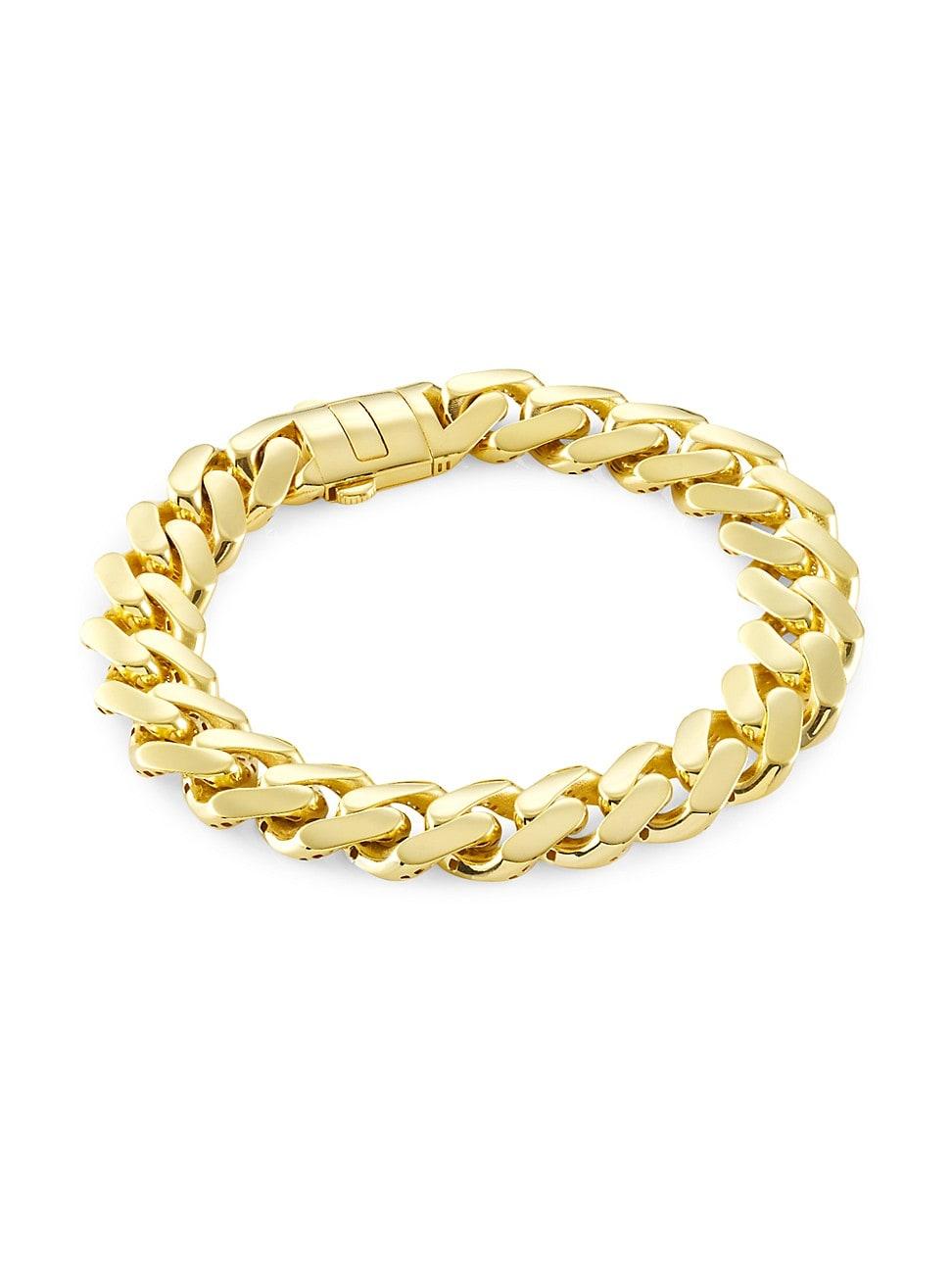 Mens 14K Gold Miami Cuban Chain Bracelet Product Image