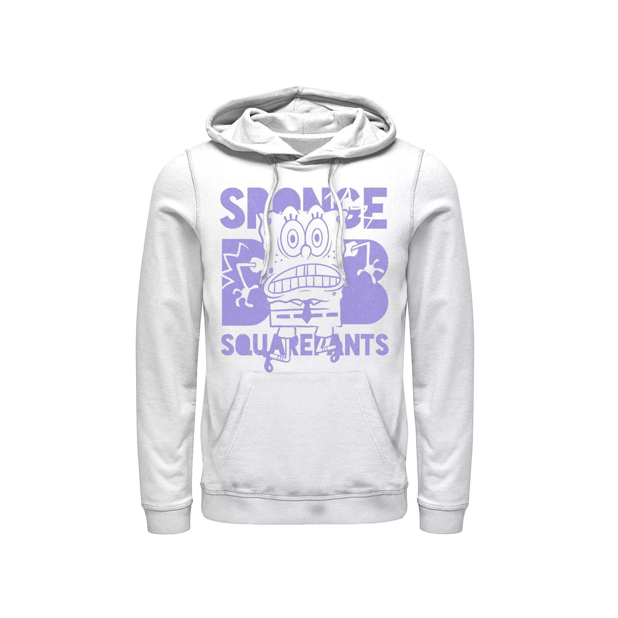 Men's SpongeBob SquarePants Scared Face Hoodie, Size: Large, White Product Image