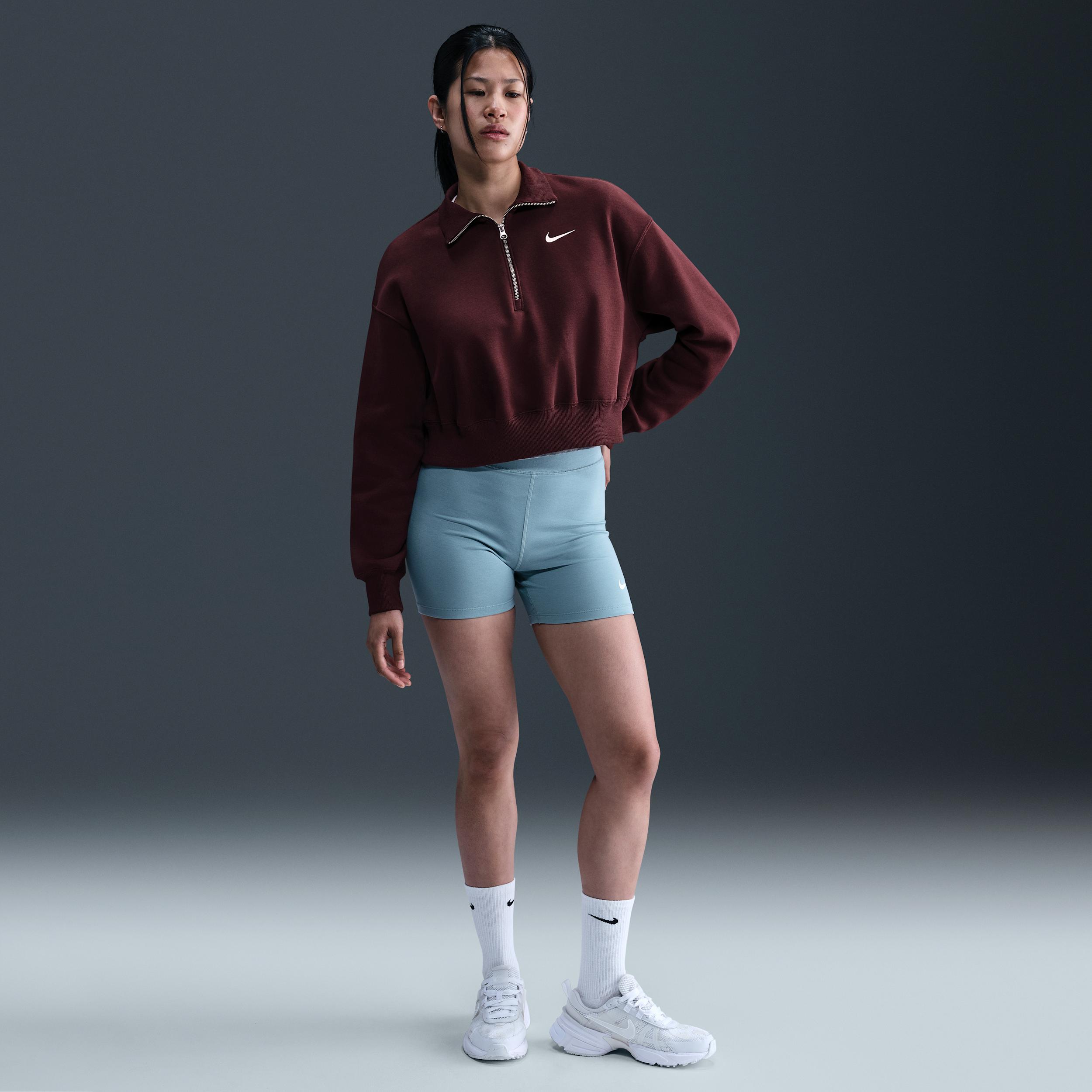 Women's Nike Sportswear Phoenix Fleece 1/4-Zip Cropped Sweatshirt Product Image