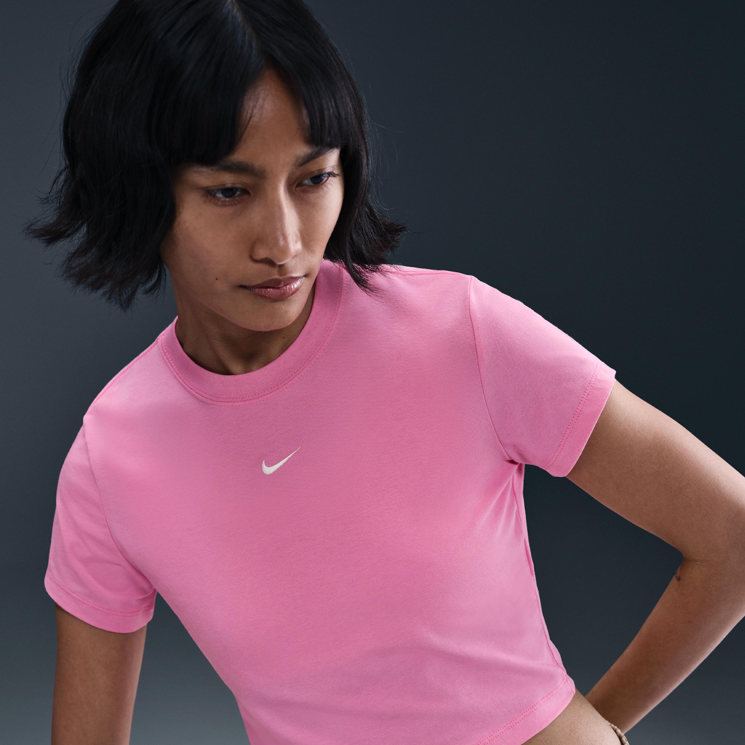 Womens Nike Sportswear Chill Knit Cropped T-Shirt | HF9538-675 Product Image