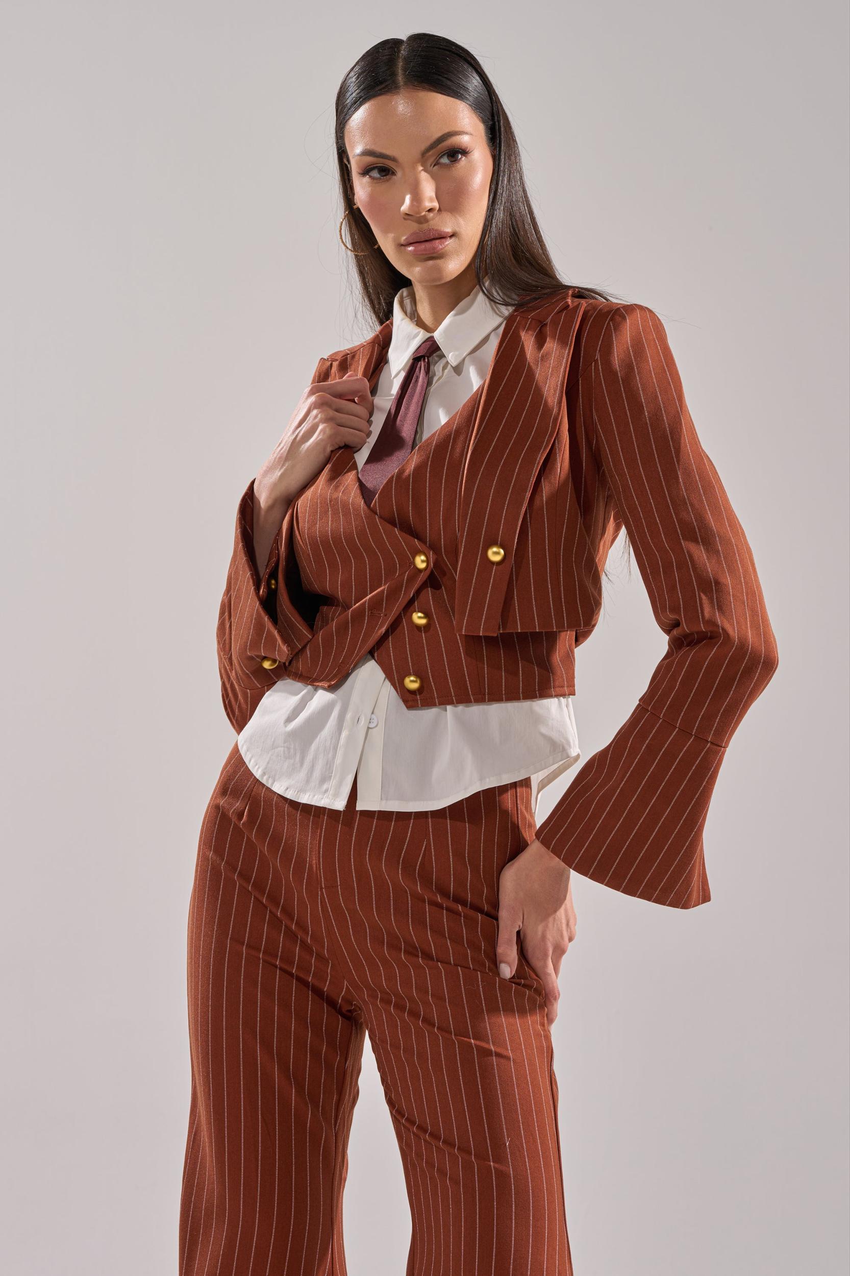 BUSINESS FIRST STRIPE BLAZER Product Image