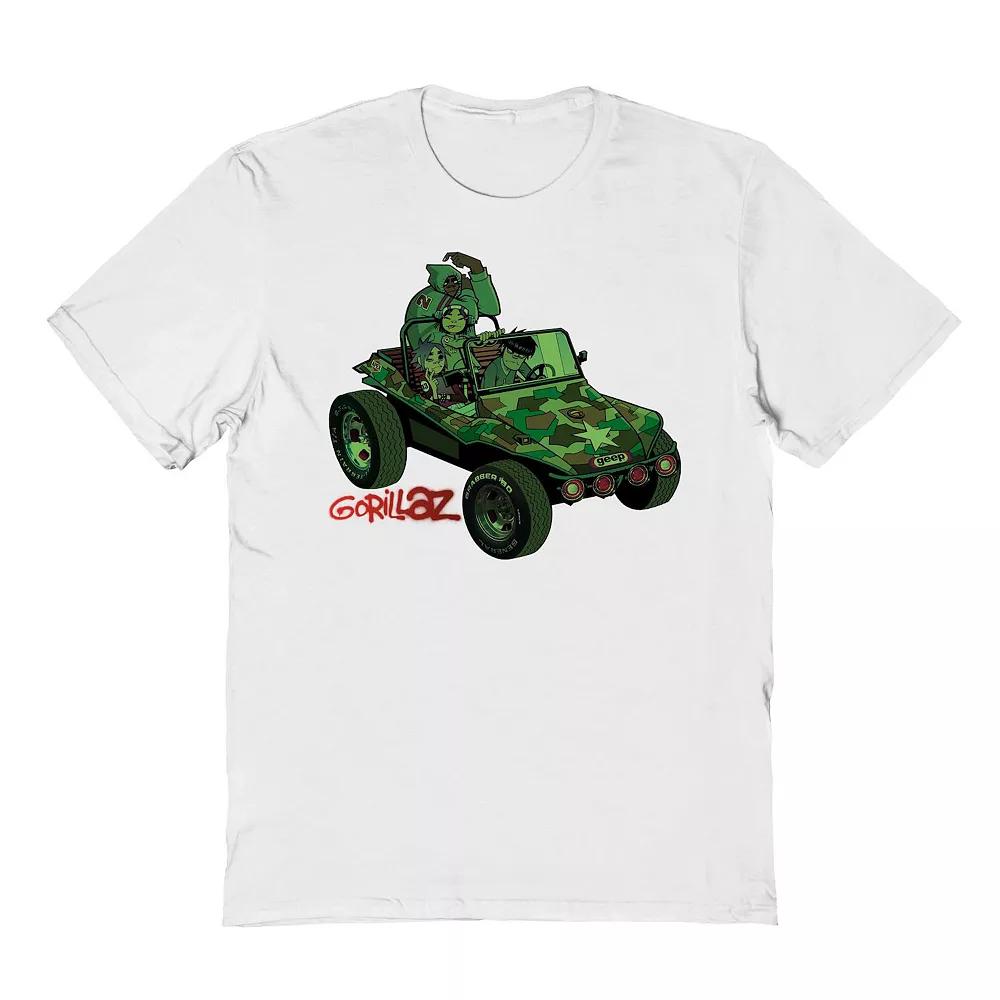 Men's GORILLAZ Self Titled Graphic Tee, Size: Small, White Product Image