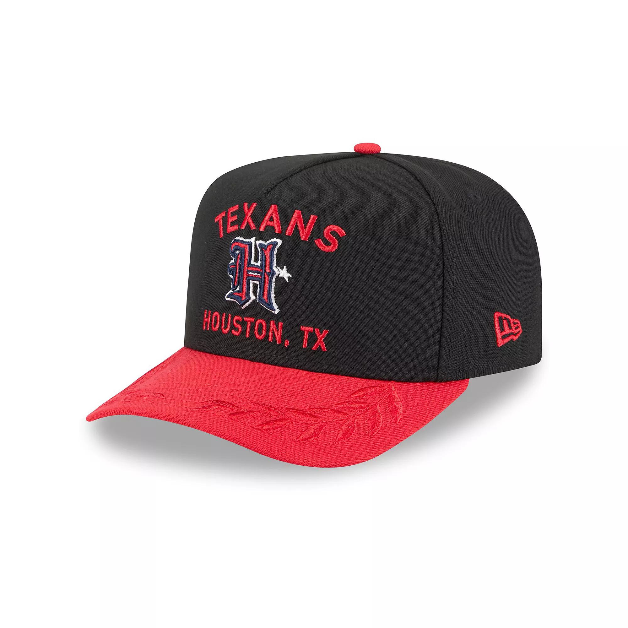 Men's New Era  Black/Red Houston Texans 2025 NFL Draft A-Frame 9FIFTY Snapback Hat Product Image
