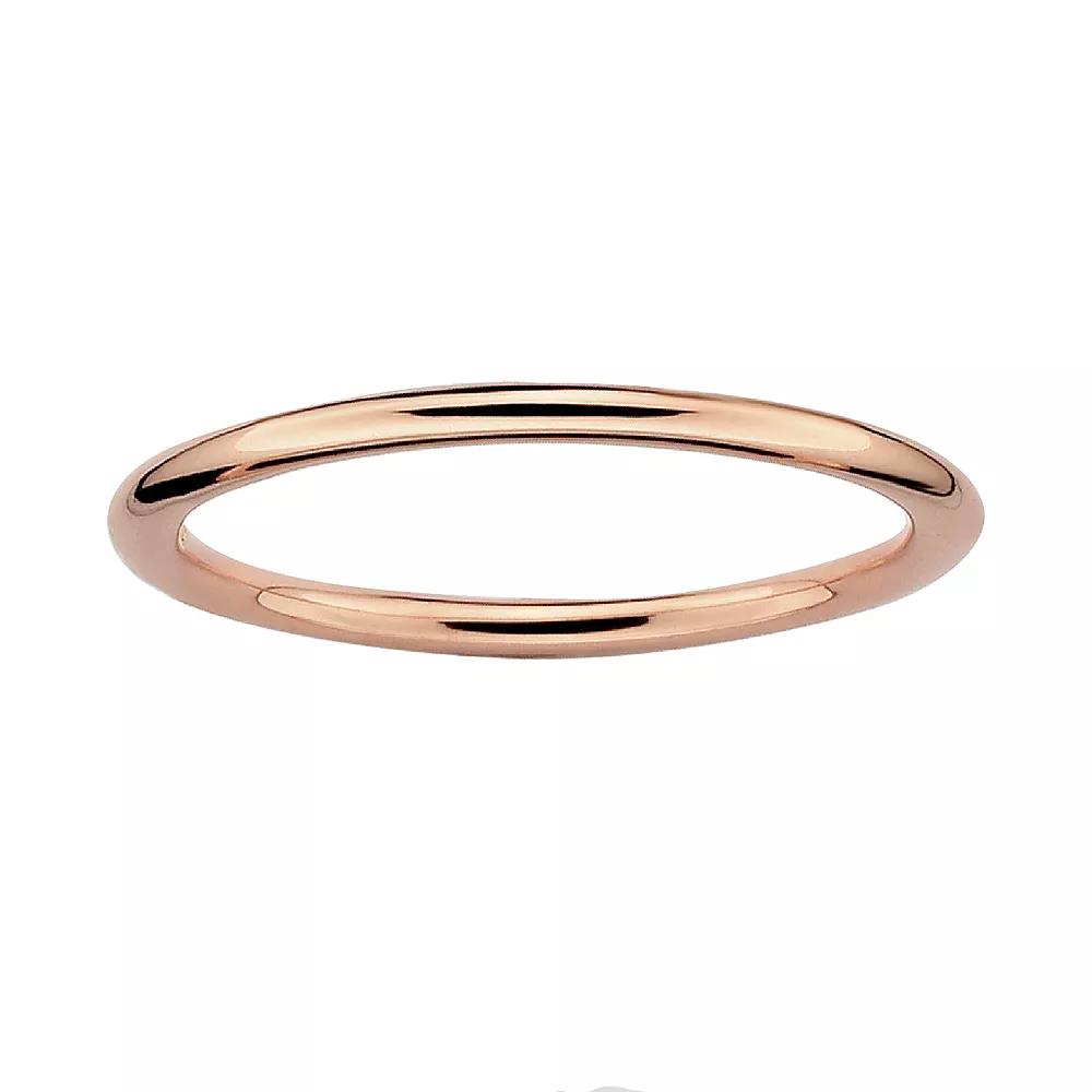Stacks & Stones 18k Rose Gold Over Silver Stack Ring, Women's, Size: 5, Pink Product Image