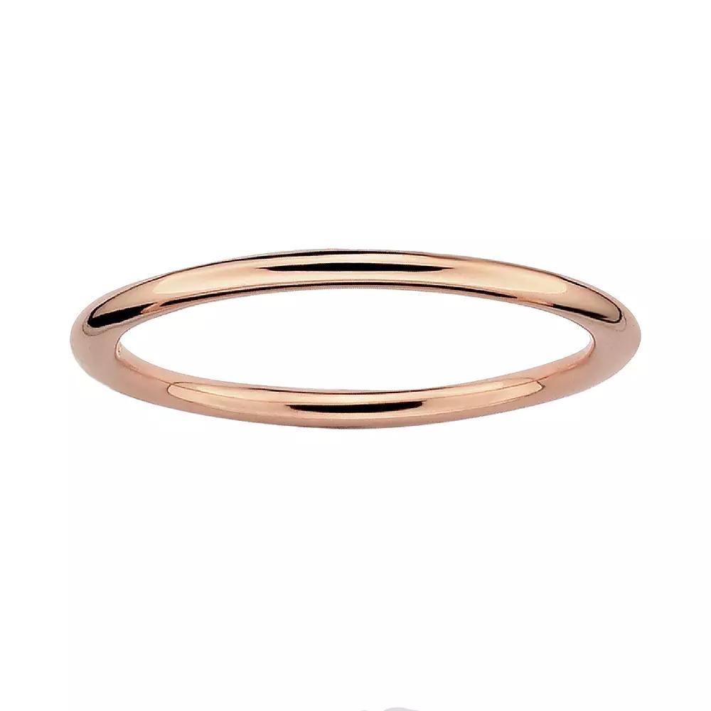 Stacks & Stones 18k Rose Gold Over Silver Stack Ring, Women's, Size: 5, Pink Product Image
