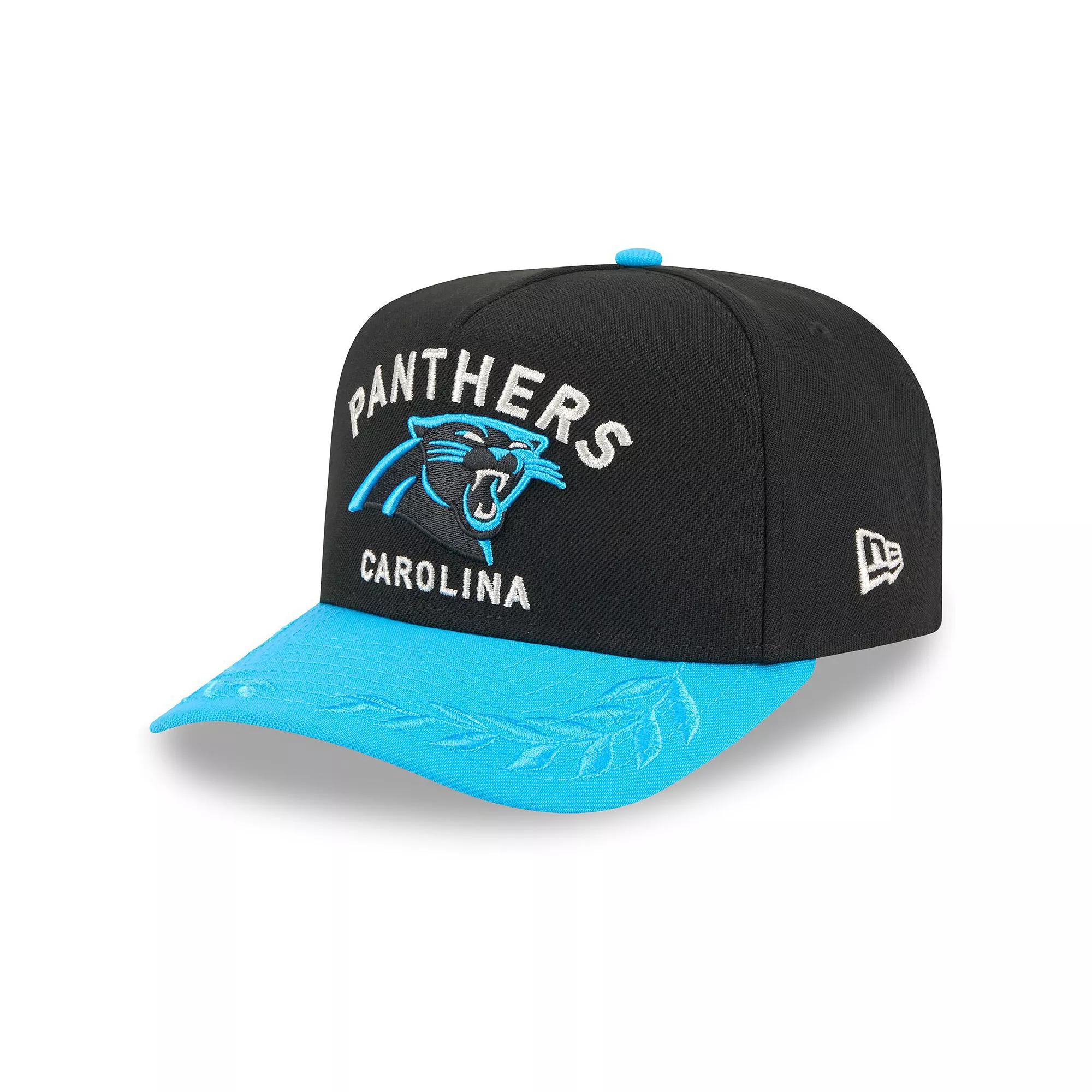Mens New Era /Blue Carolina Panthers 2025 NFL Draft A-Frame 9FIFTY Snapback Hat Product Image