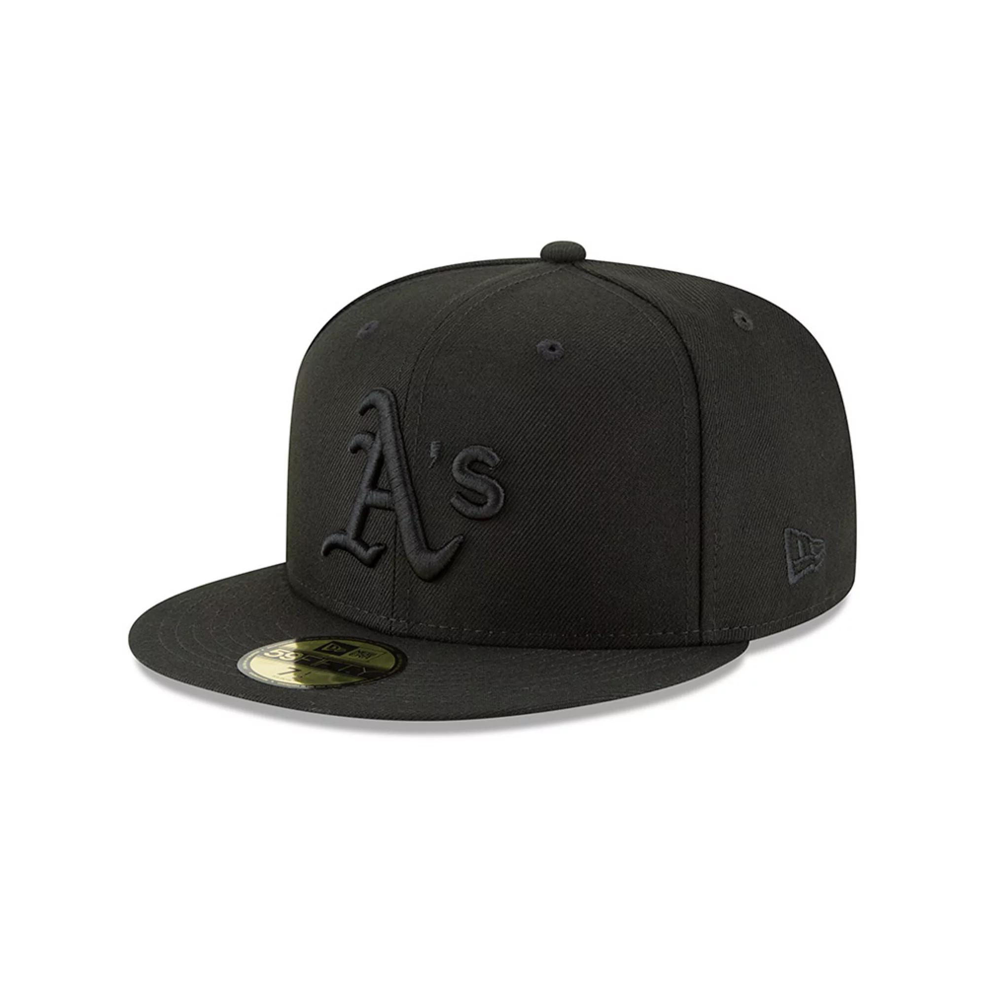 Men's New Era Black Oakland Athletics Primary Logo Basic 59FIFTY Fitted Hat, Size: 7 Product Image