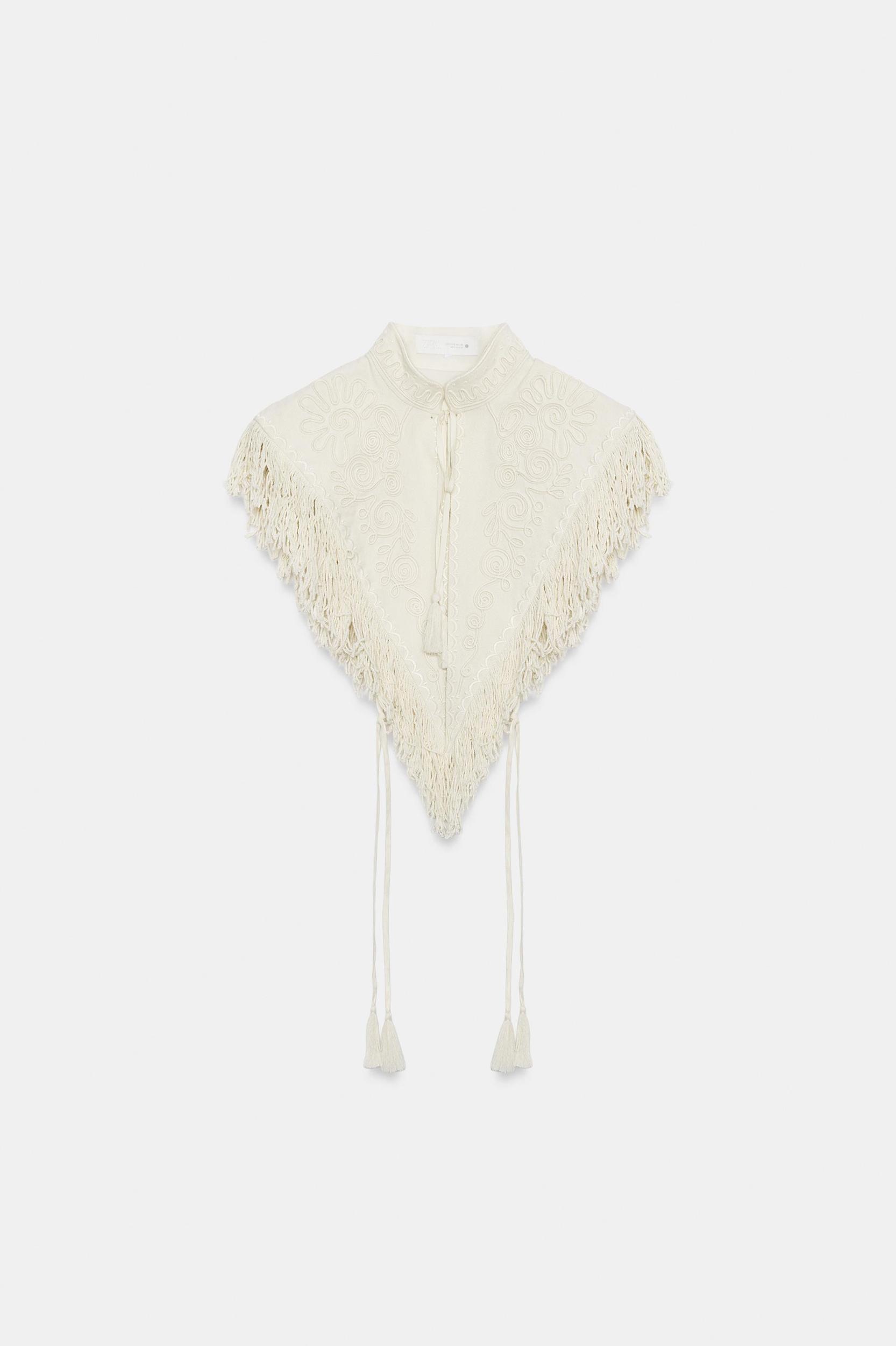ZW COLLECTION FRINGED EMBROIDERED VEST Product Image