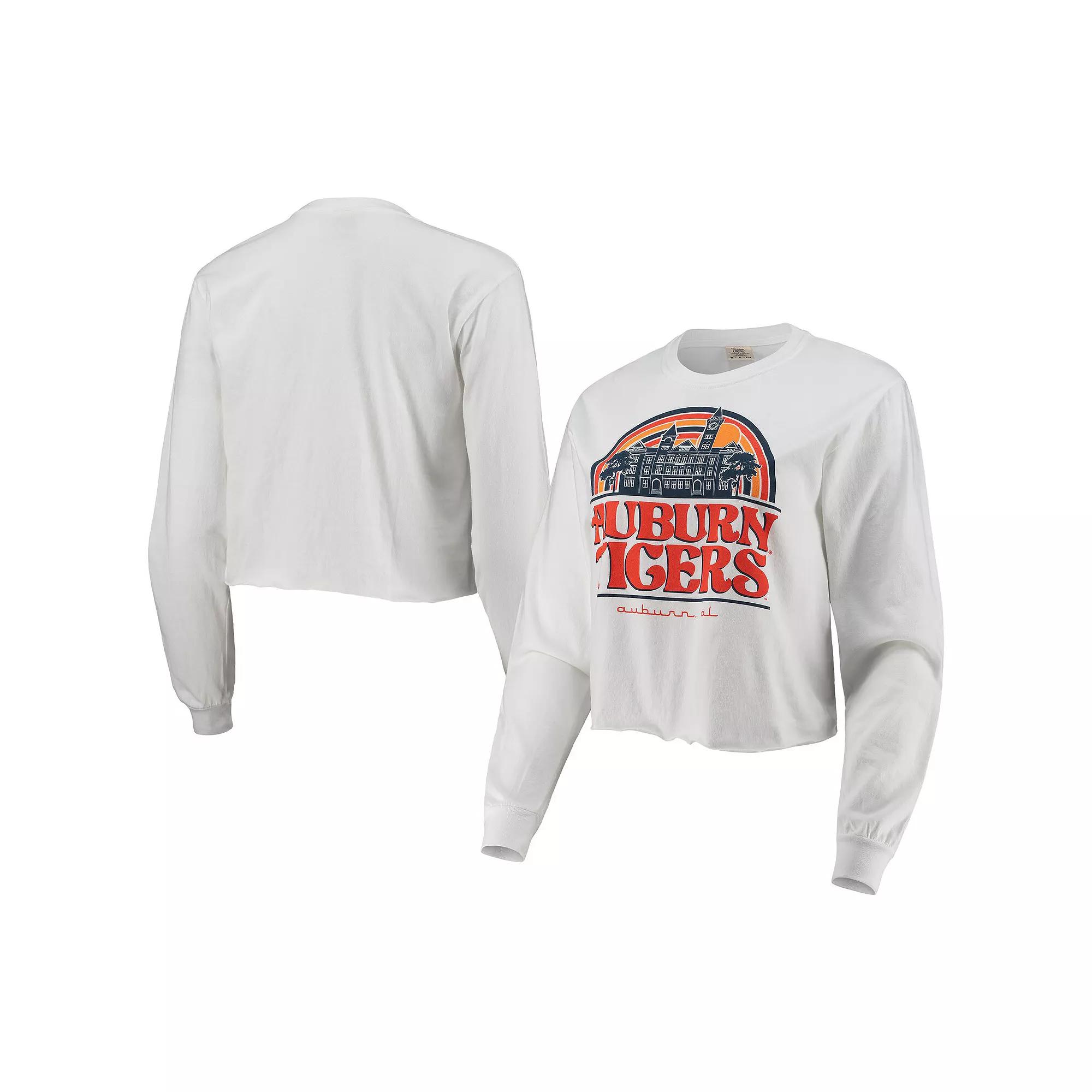 Womens Auburn Tigers Retro Campus Crop Long Sleeve T-Shirt Product Image