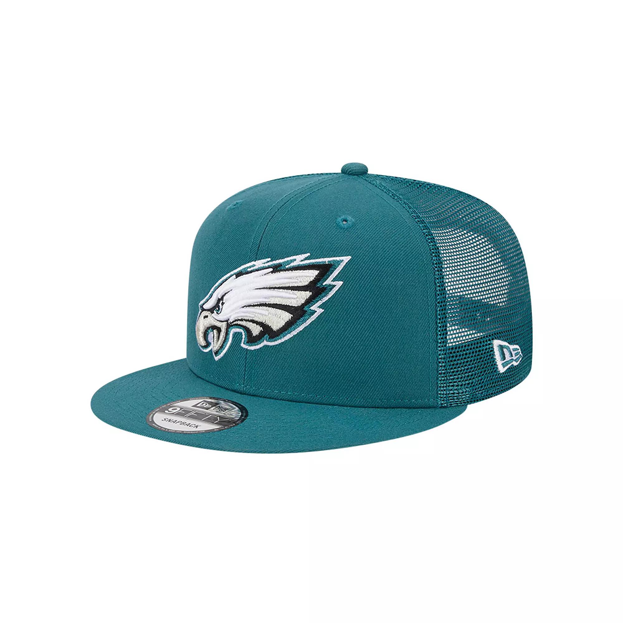Men's New Era Midnight Green Philadelphia Eagles Main Trucker 9FIFTY Snapback Hat Product Image