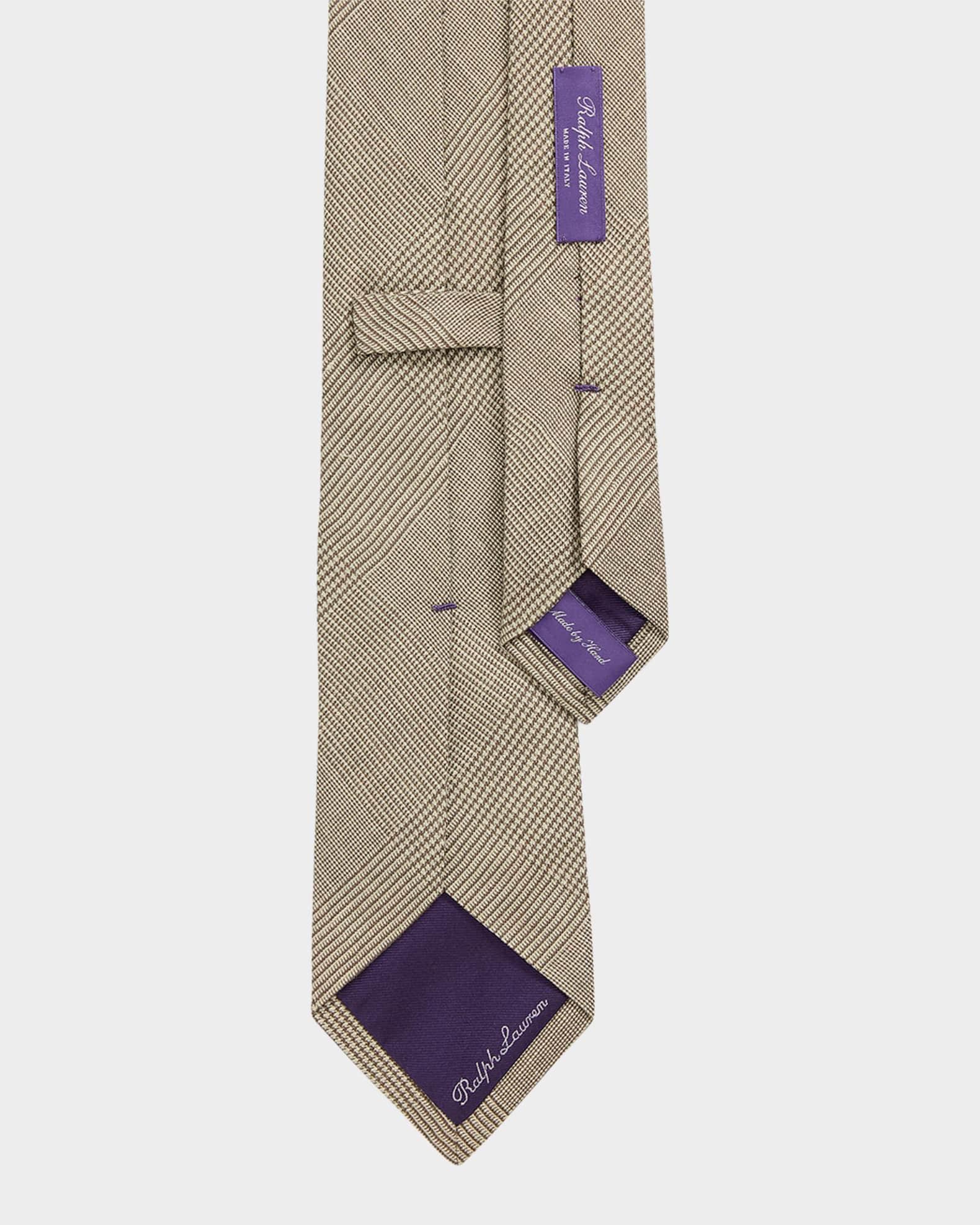 Men's Linen and Mulberry Silk Glen Plaid Tie Product Image