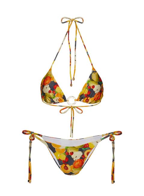 Glora Tie Side Bikini Bottoms Fruit Multi Product Image
