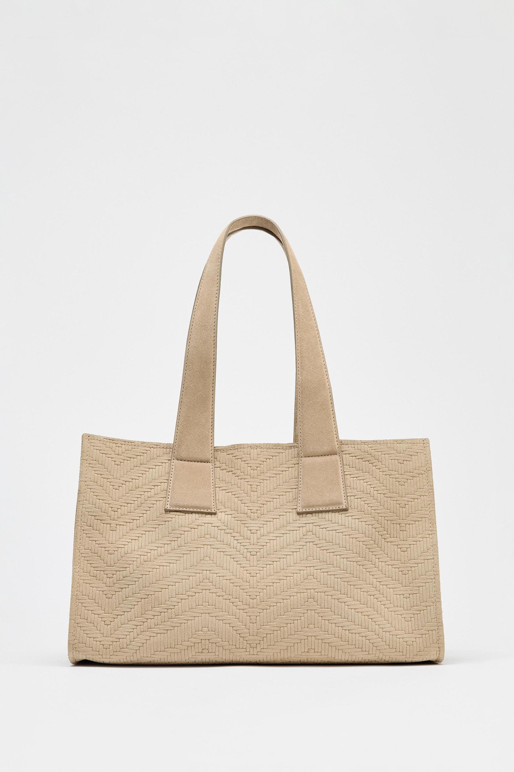BRAIDED SPLIT LEATHER SHOPPER BAG Product Image