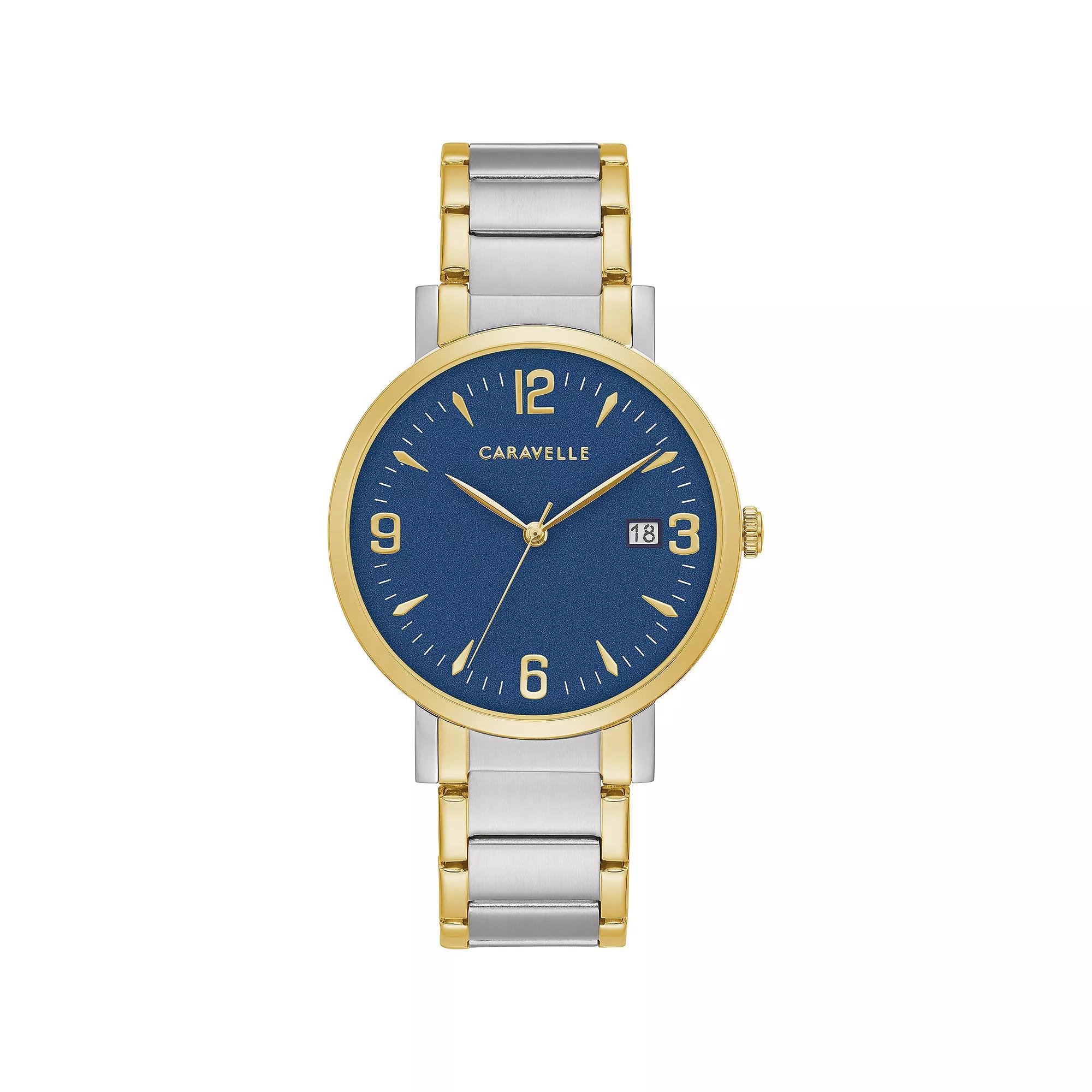 Caravelle by Bulova Mens Two-Tone Stainless Steel Watch with Blue Dial - 45A149 Two Tone Product Image