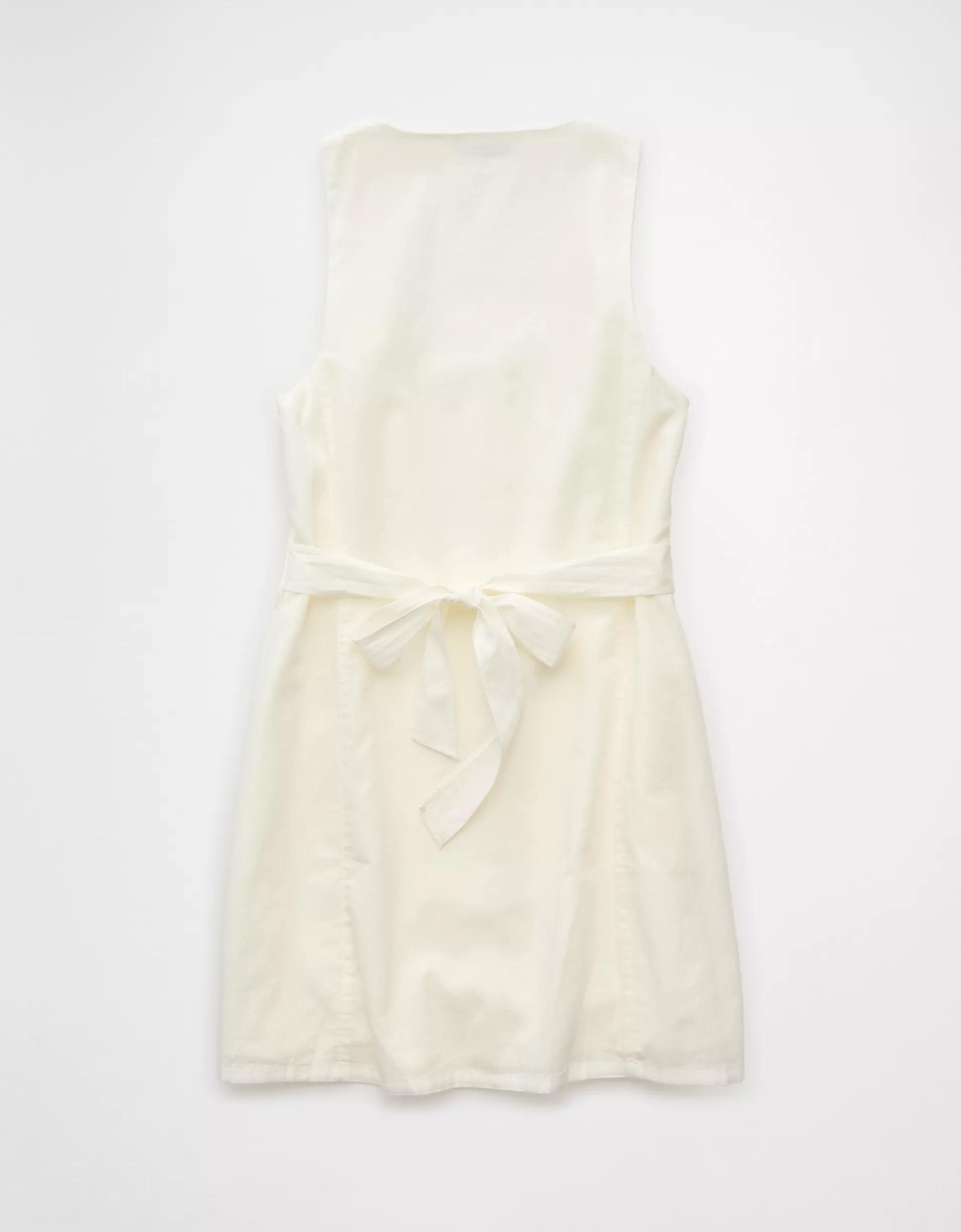 AE Square Neck Button-Up Mini Dress Product Image